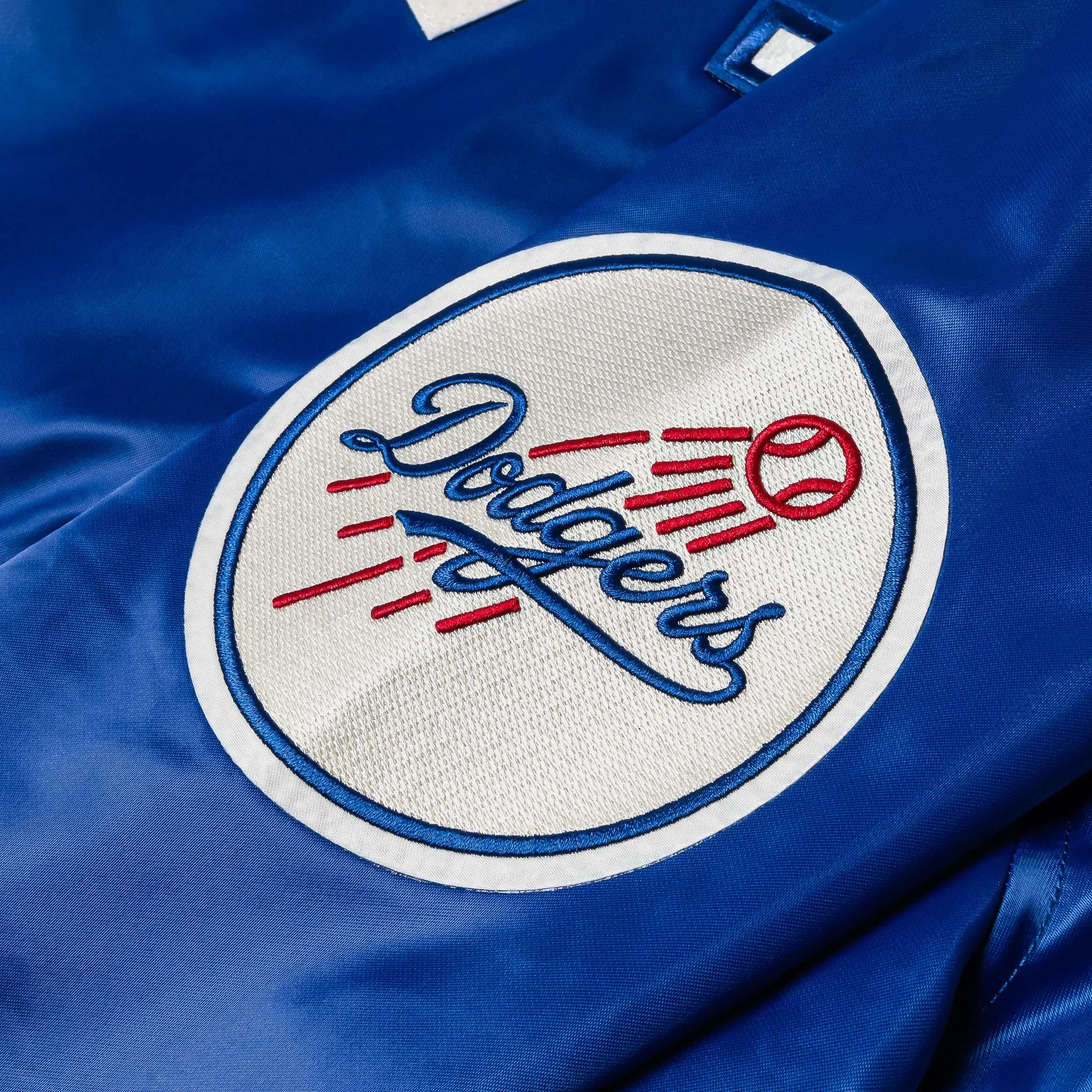 PRO STANDARD Shoe Palace Exclusive Los Angeles Dodgers Original Satin Mens Jacket (Blue/White)
