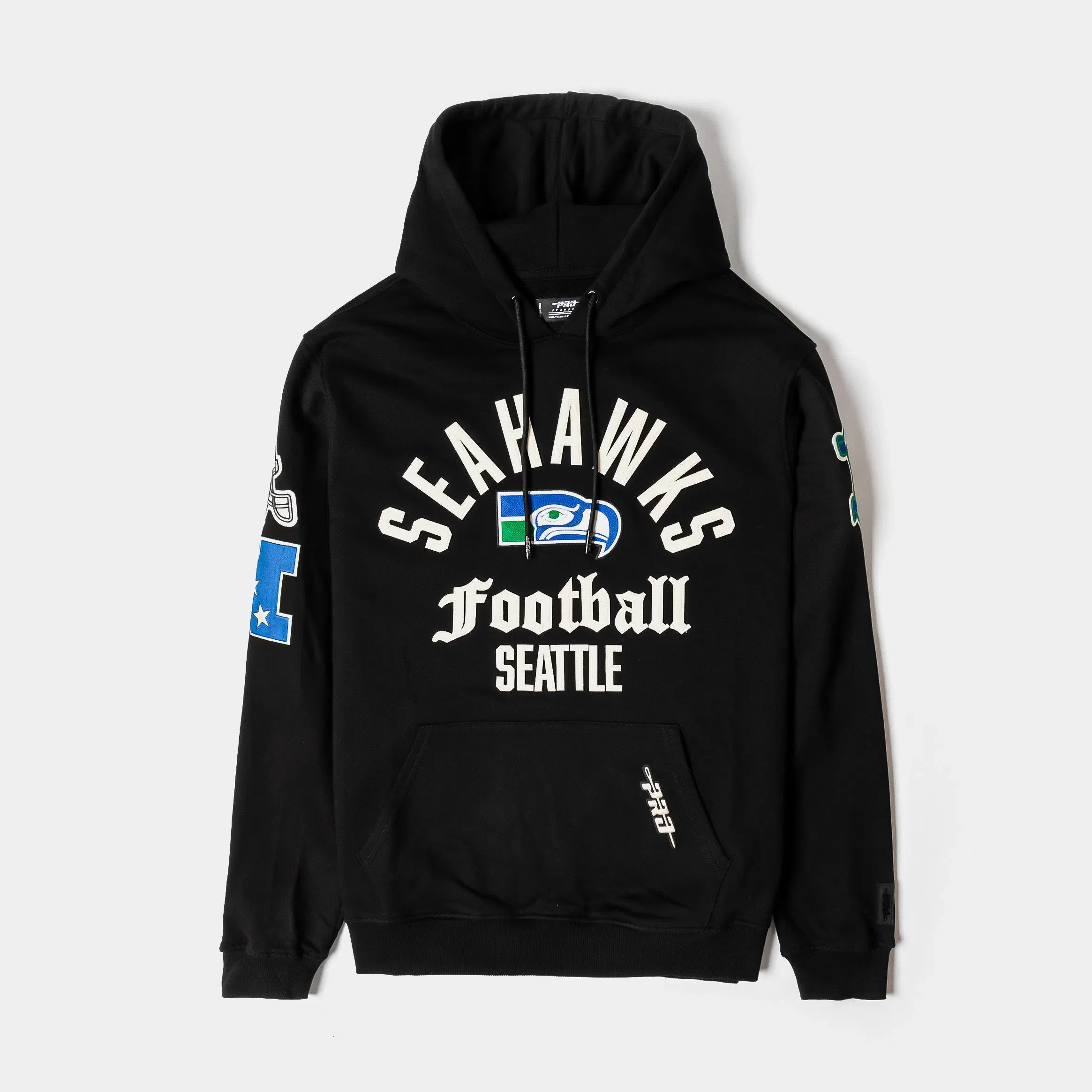 PRO STANDARD Seattle Seahawks Original Fleece Pullover Mens Hoodie (Black/White)