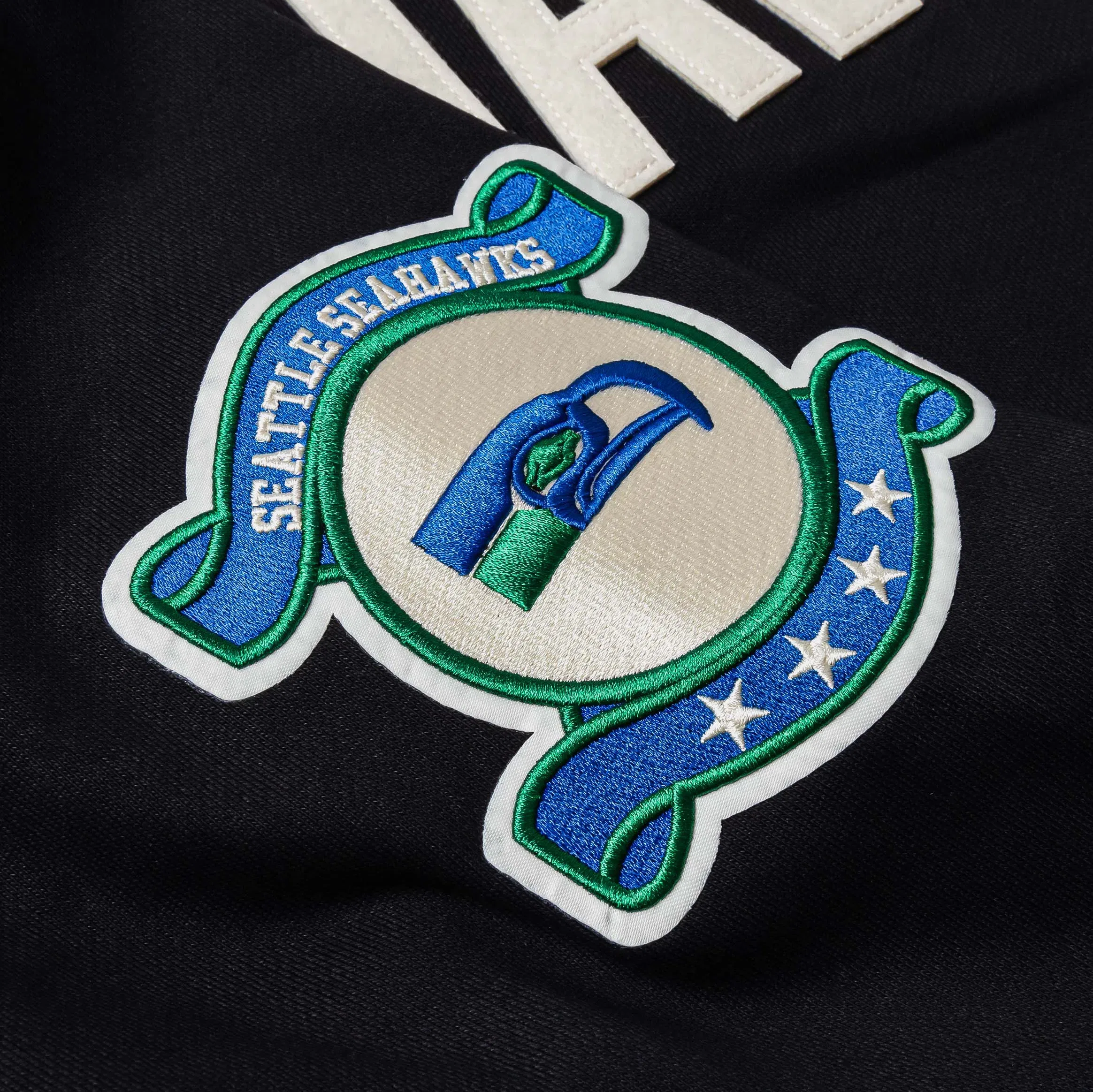 PRO STANDARD Seattle Seahawks Original Fleece Pullover Mens Hoodie (Black/White)
