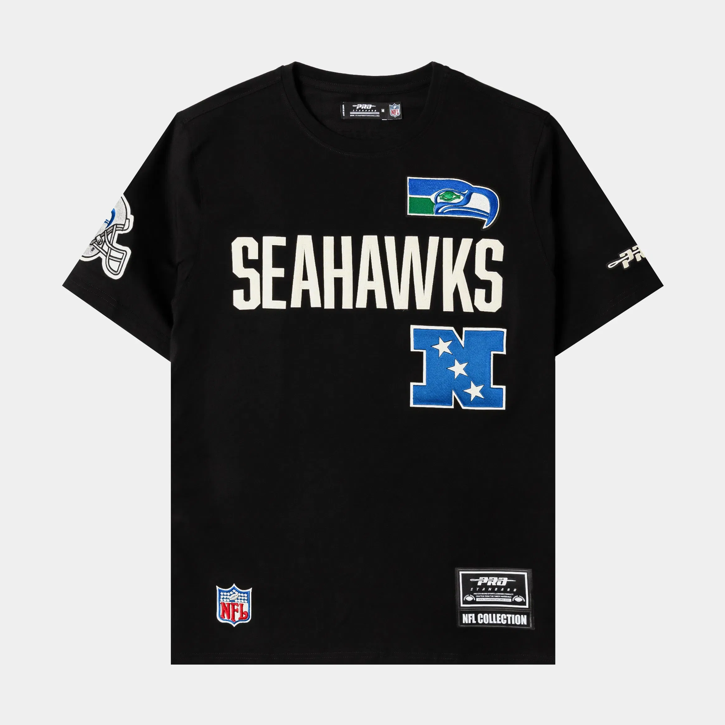 PRO STANDARD NFL Seattle Seahawks Original Mens Short Sleeve Shirt (Black/White)
