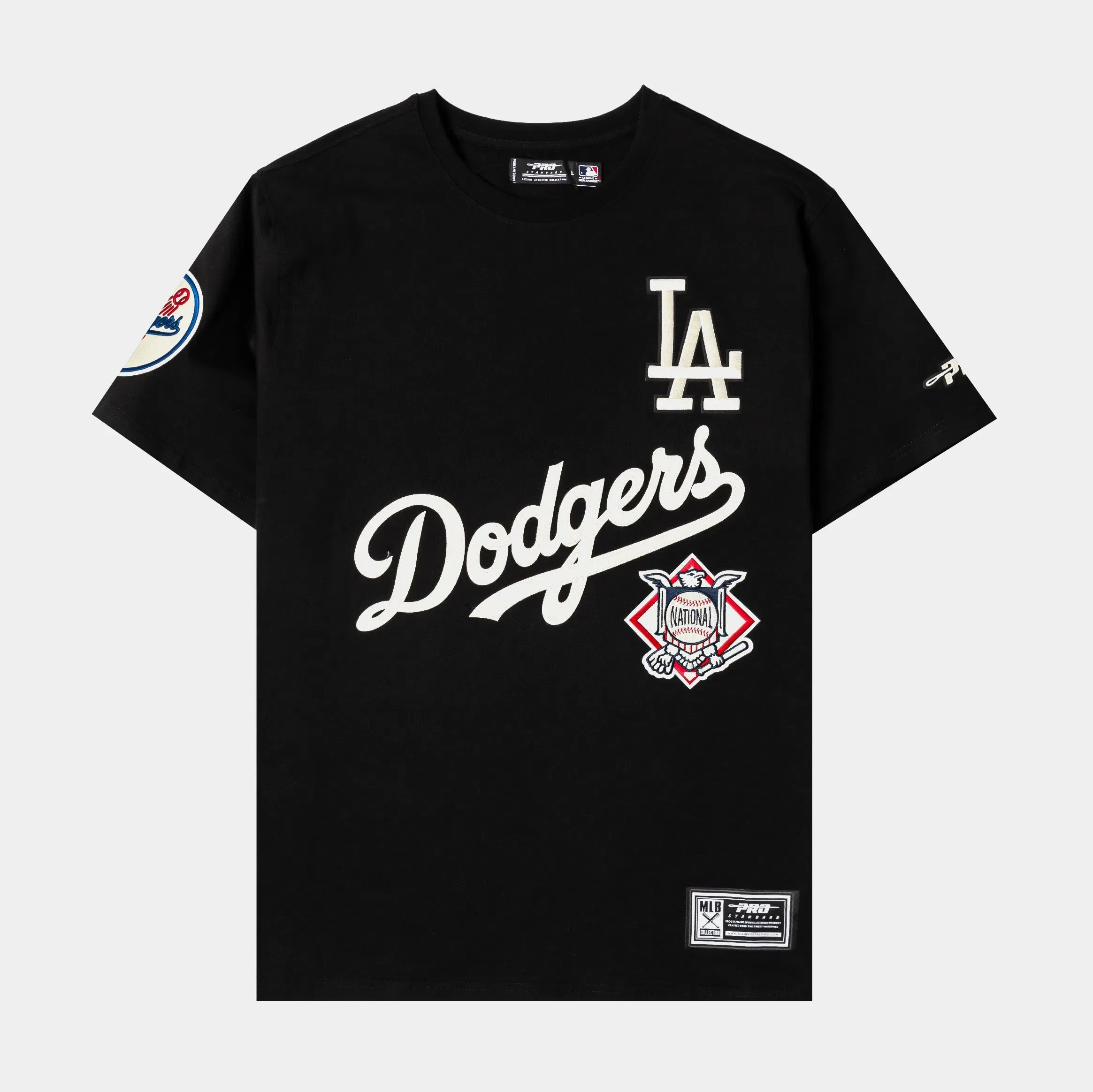 PRO STANDARD Shoe Palace Exclusive Los Angeles Dodgers Modern Originals Mens Short Sleeve Shirt (Black)