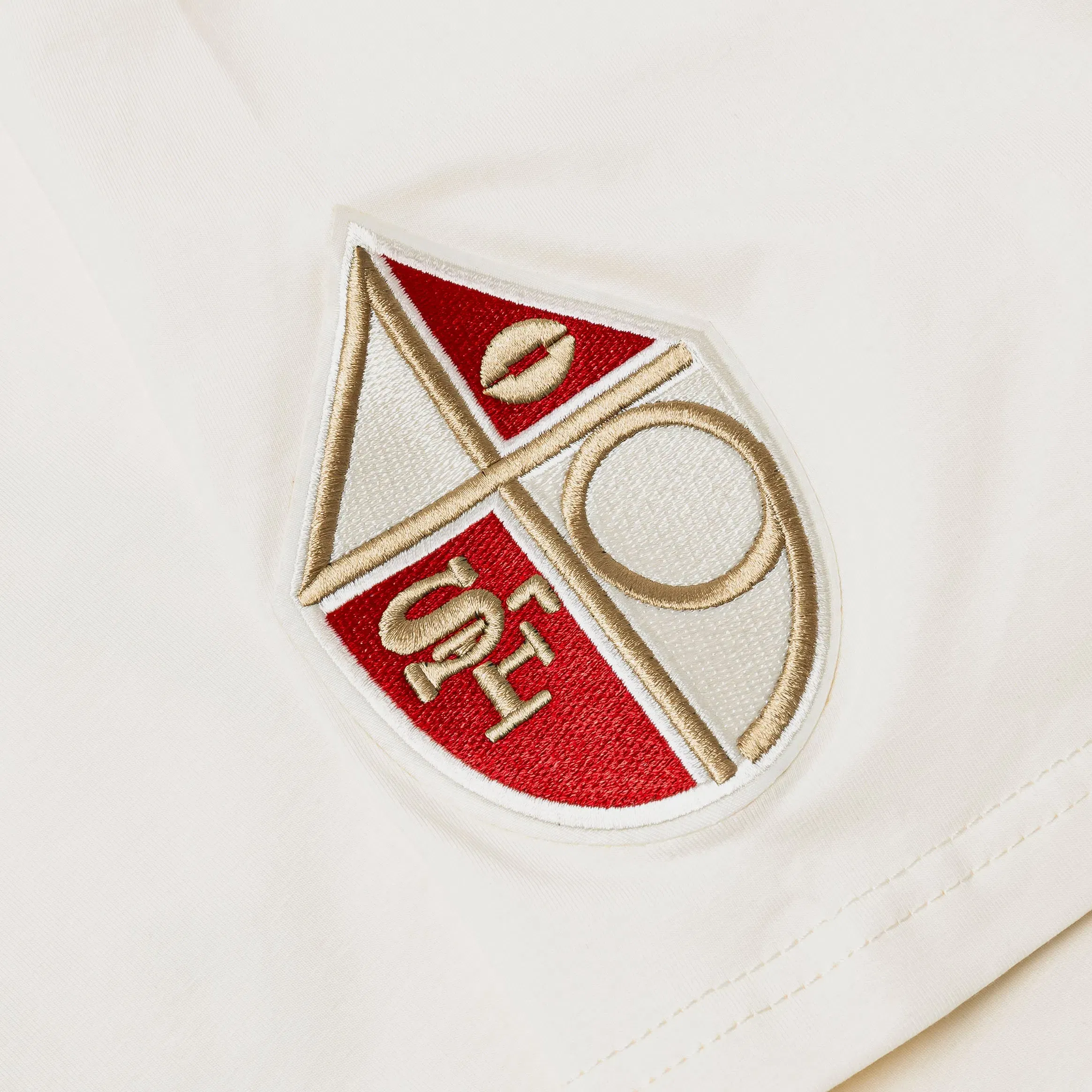 PRO STANDARD San Francisco 49ers Original Ringer Mens Short Sleeve Shirt (Beige/Black)