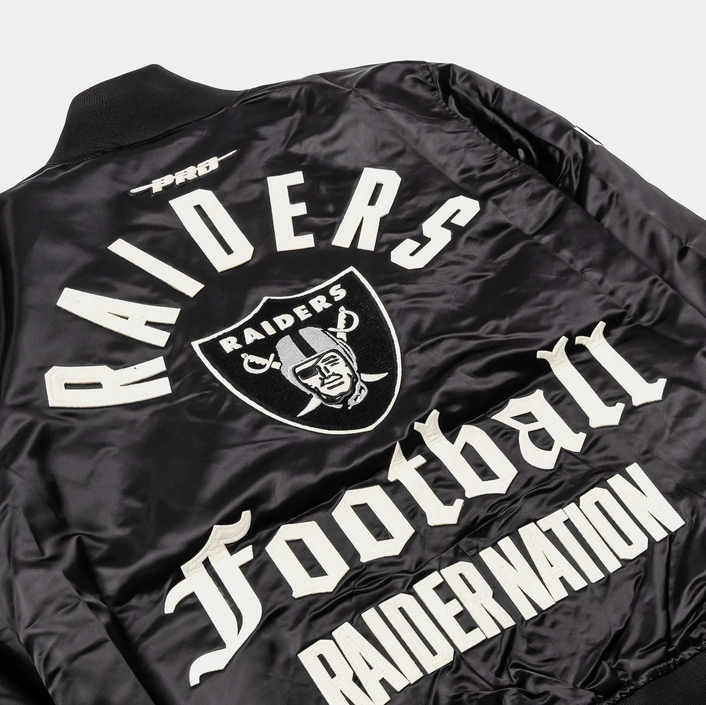 PRO STANDARD Las Vegas Raiders Original Satin Mens Jacket (Black/White)