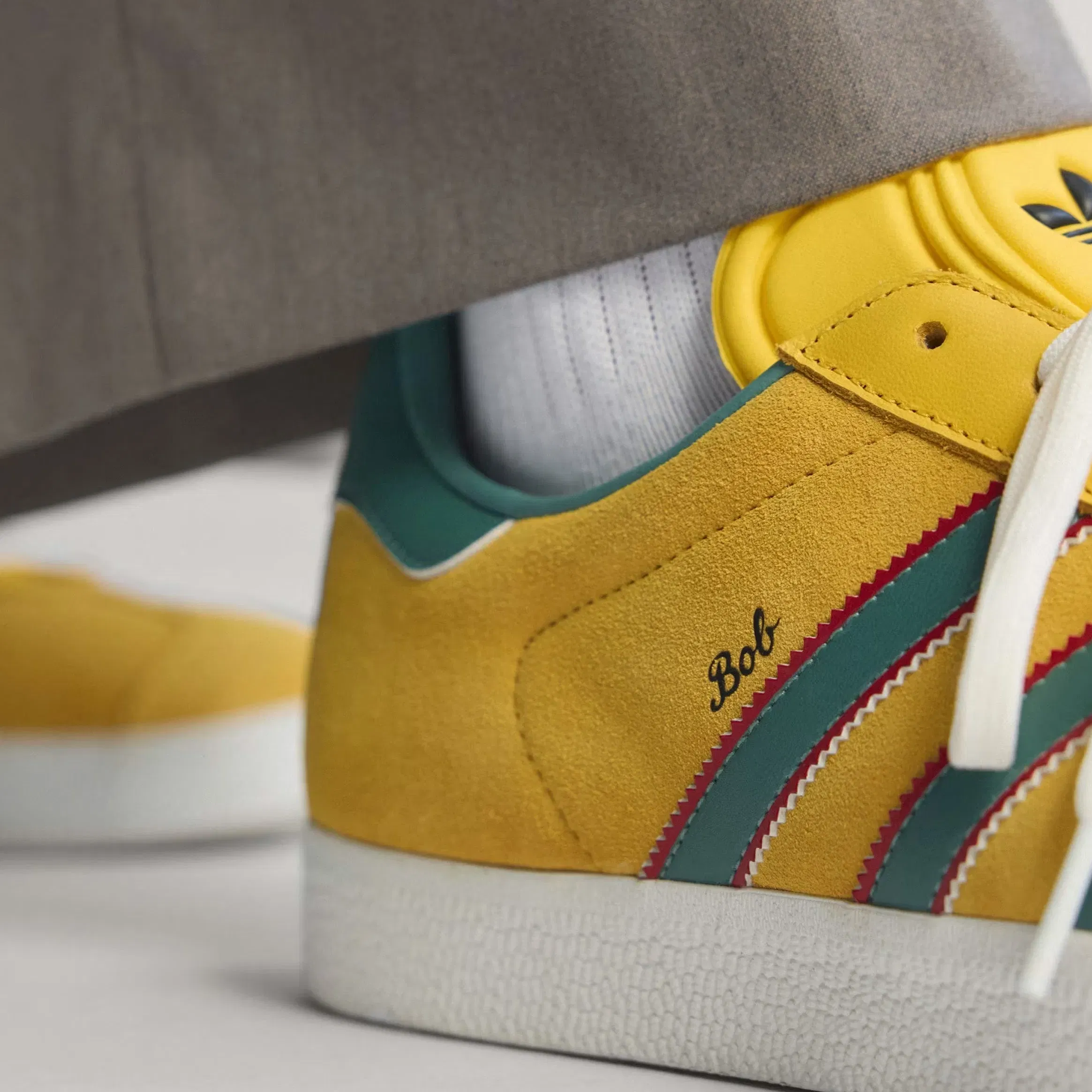 adidas Gazelle Jamaica x Bob Marley Mens Lifestyle Shoes (Bold Gold/None/Pure Ruby)