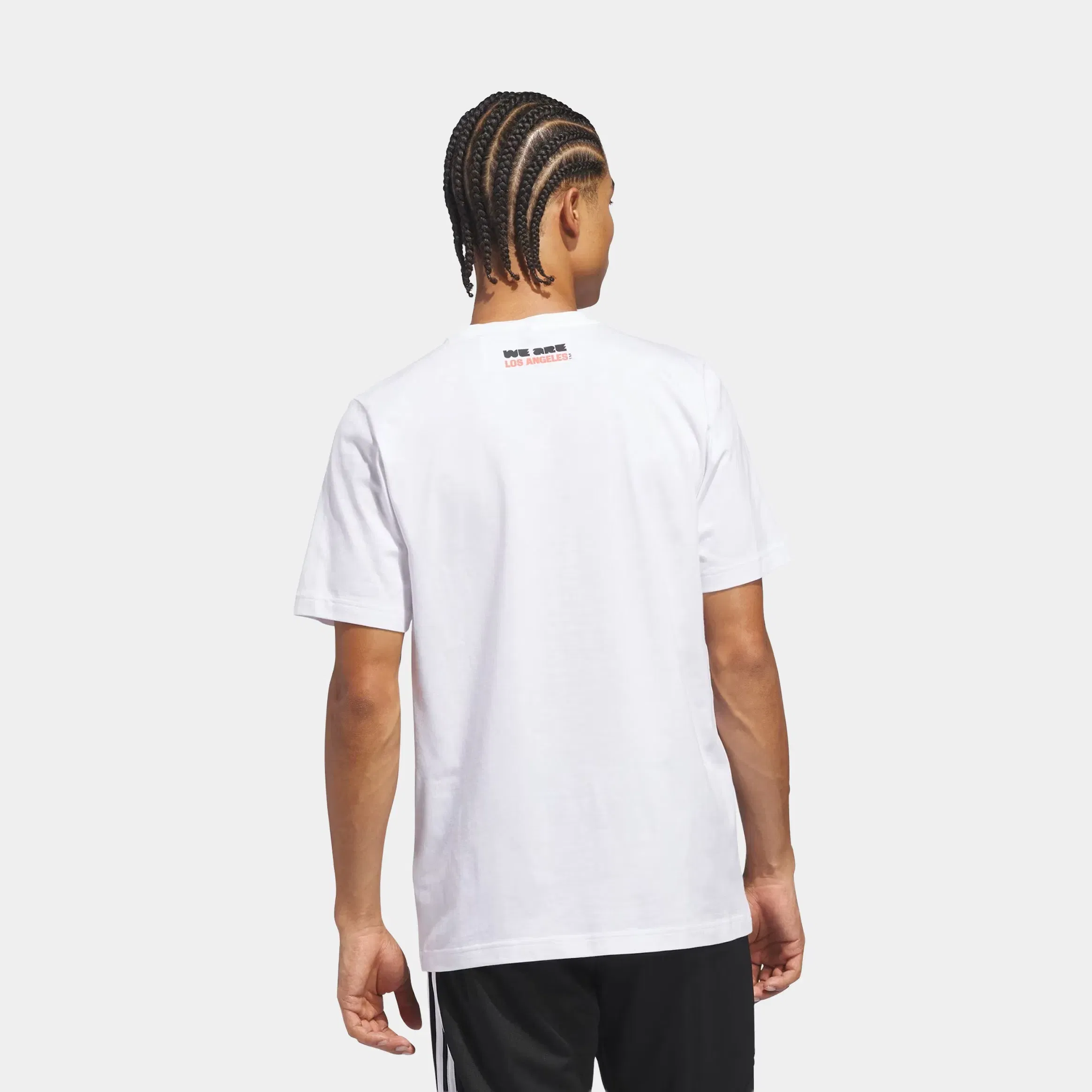 adidas FIFA World Cup '26 Host City Los Angeles Graphic Mens Short Sleeve Shirt (White)