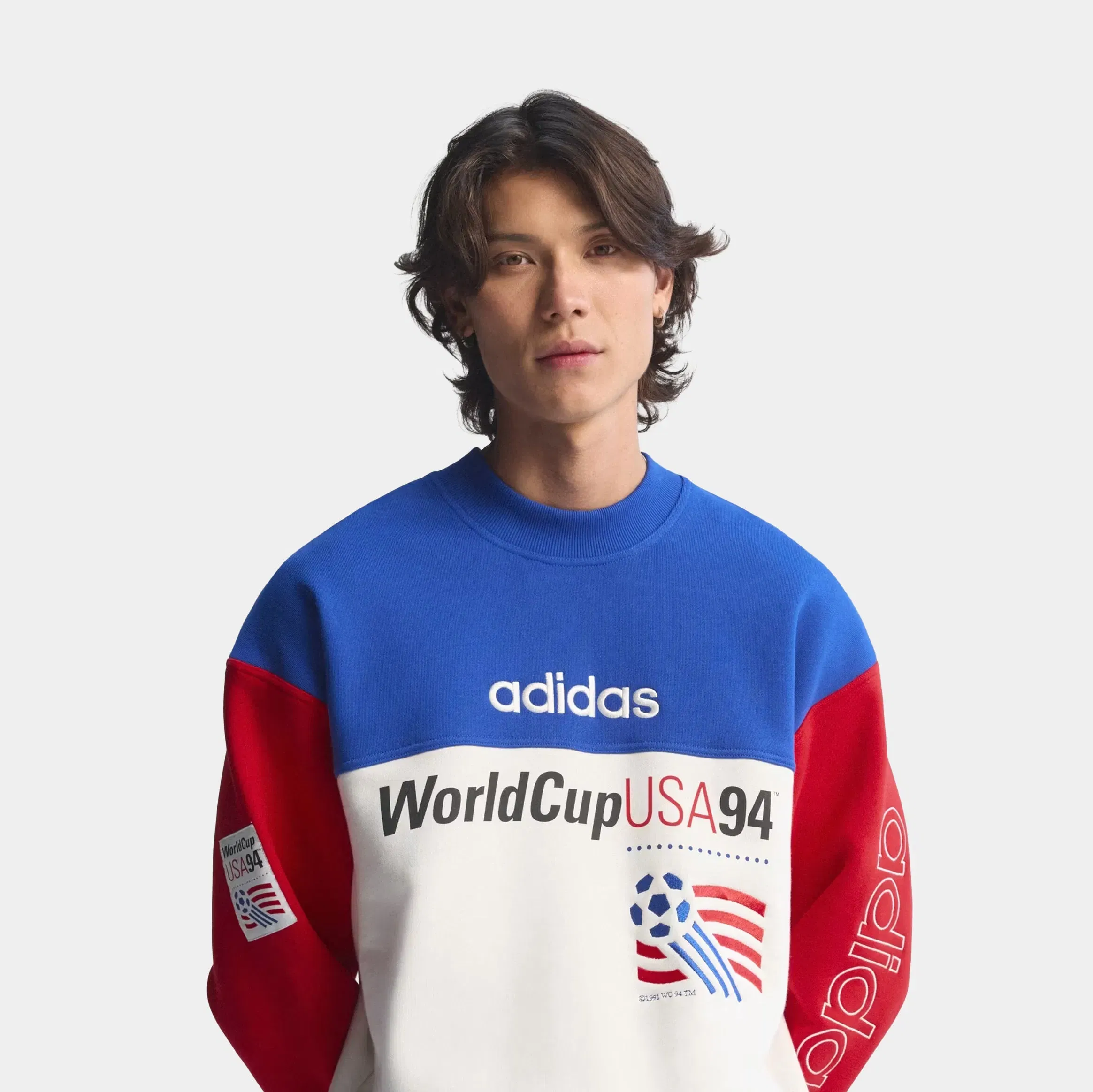 adidas USA 94 Graphic Crew Mens Sweatshirt (Royal Blue/Cloud White)