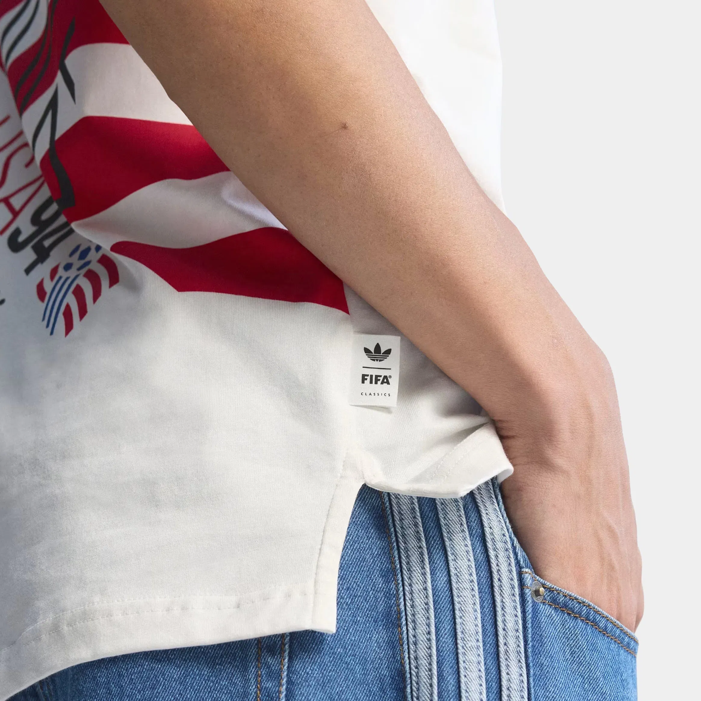 adidas USA 94 Graphic Mens Short Sleeve Shirt (Cloud White)