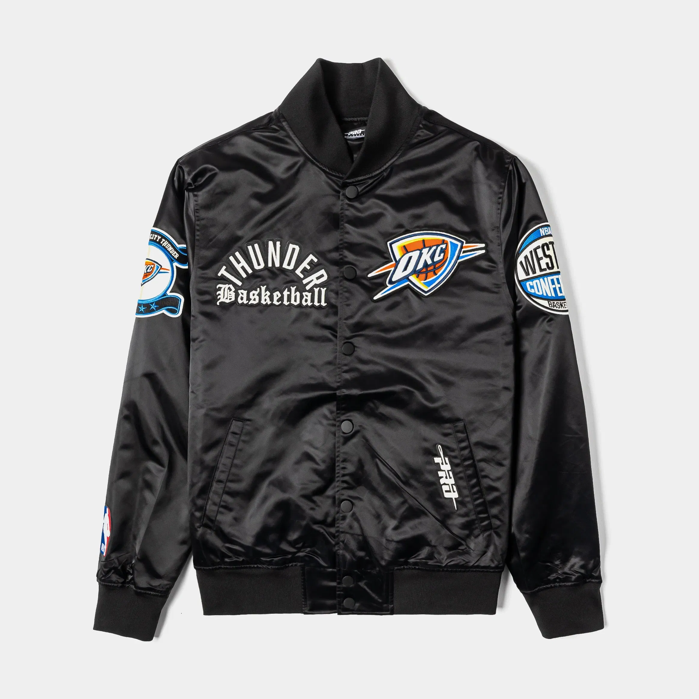 PRO STANDARD Oklahoma City Thunder Original Varsity Mens Jacket (Black/White)