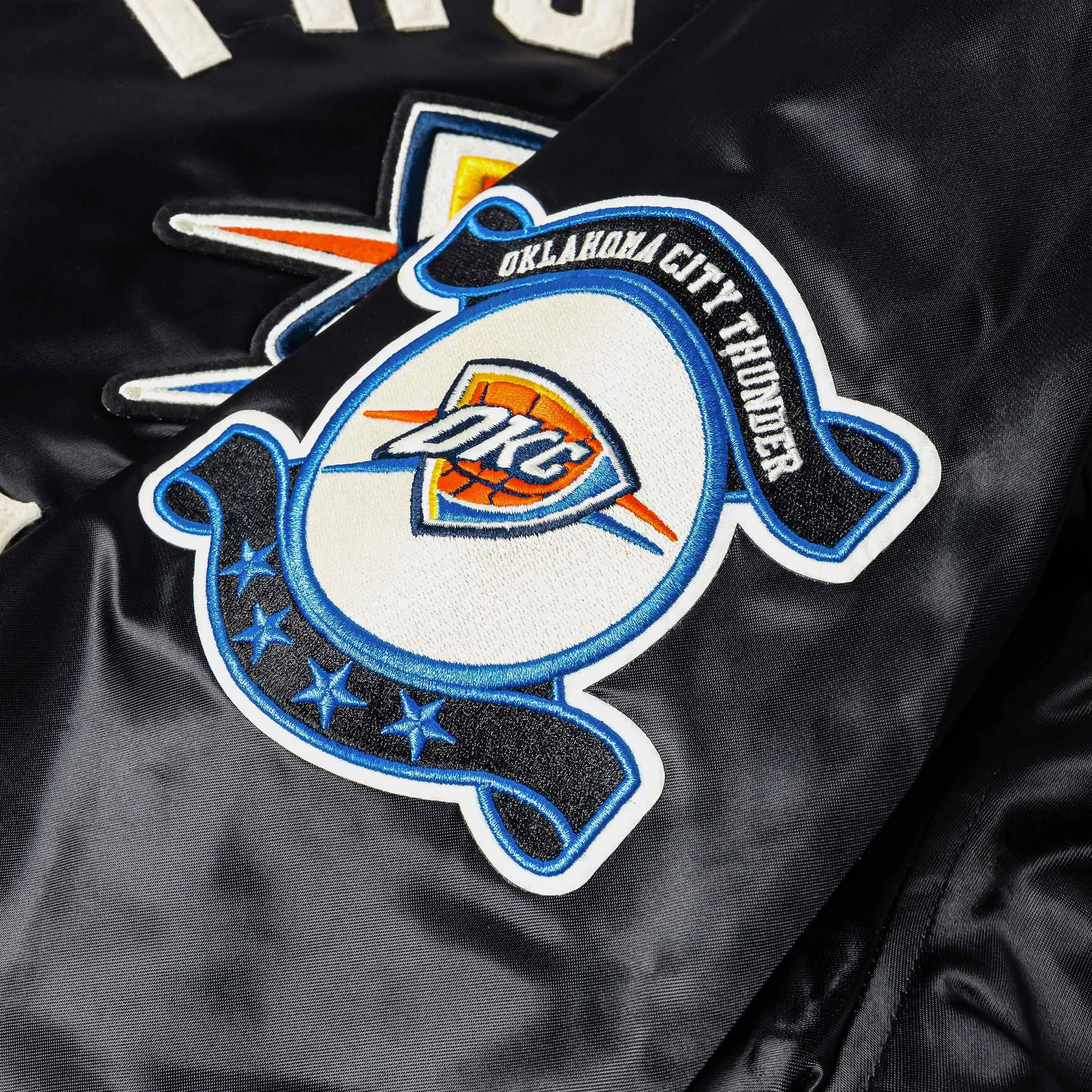 PRO STANDARD Oklahoma City Thunder Original Varsity Mens Jacket (Black/White)