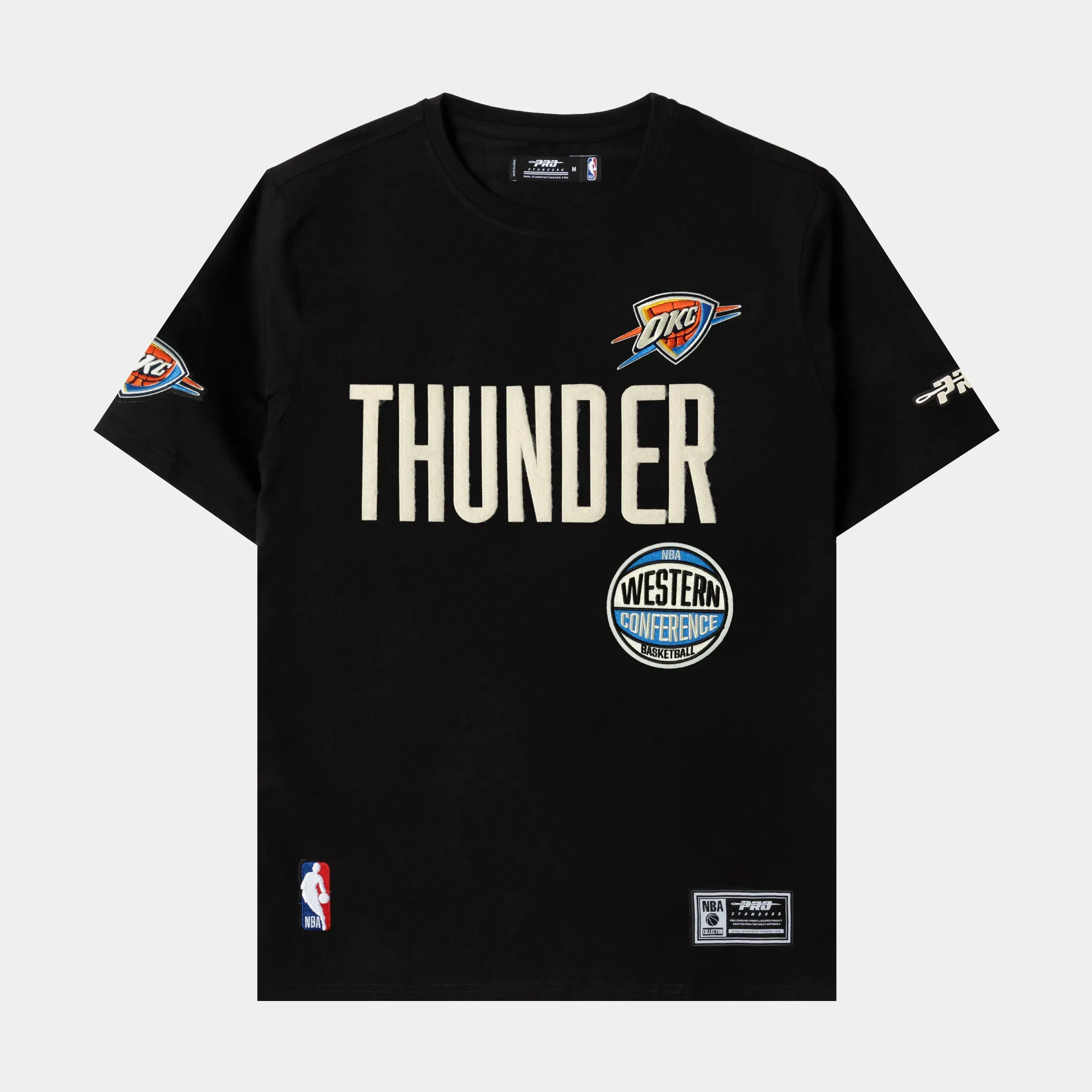 PRO STANDARD NBA Oklahoma City Thunder Original Mens Short Sleeve Shirt (Black/White)