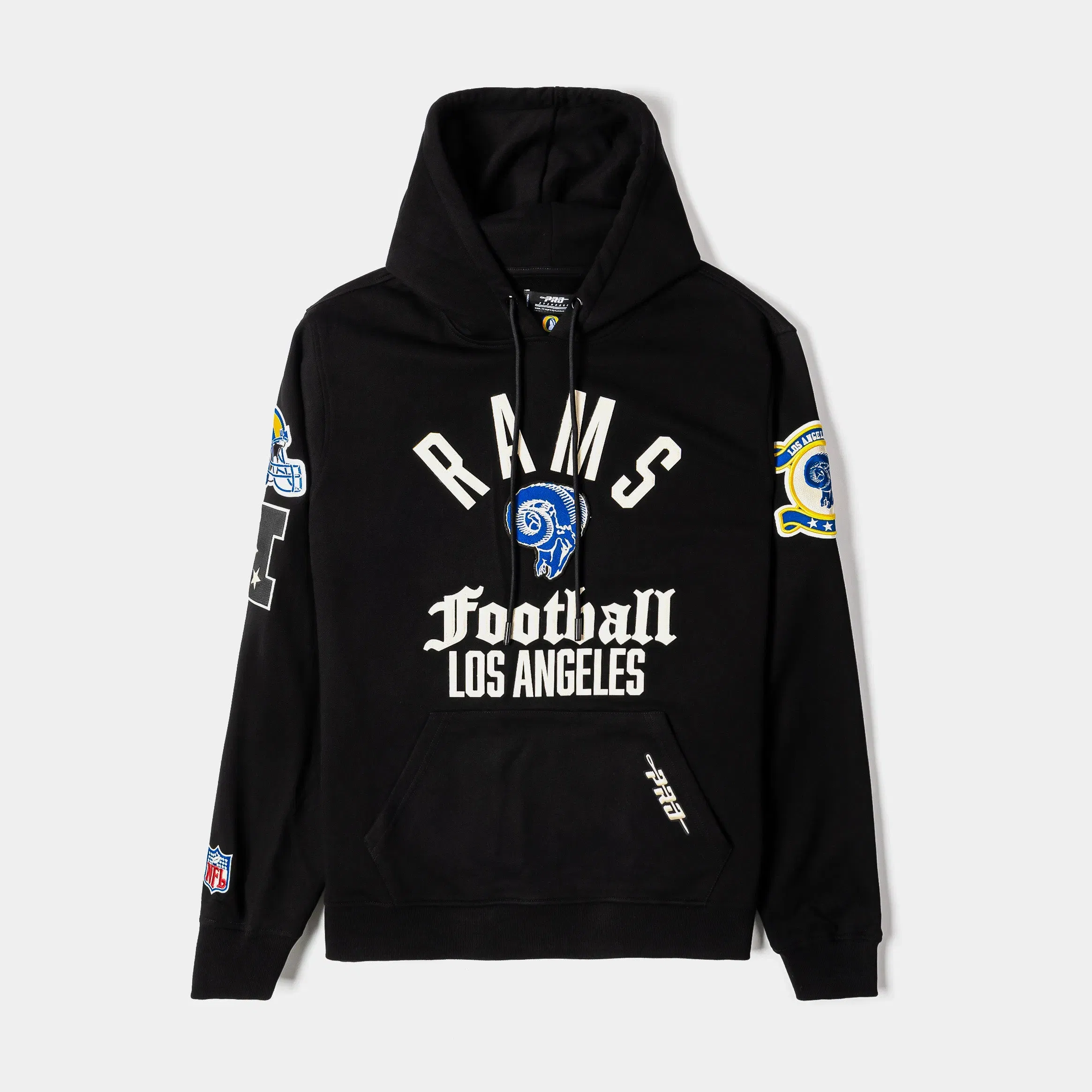 PRO STANDARD Los Angeles Rams Original Fleece Pullover Mens Hoodie (Black/White)
