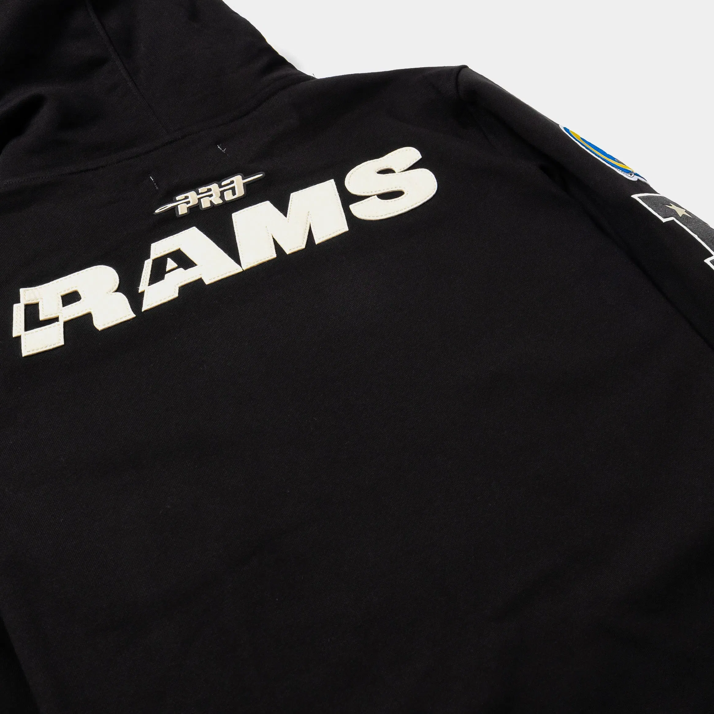 PRO STANDARD Los Angeles Rams Original Fleece Pullover Mens Hoodie (Black/White)