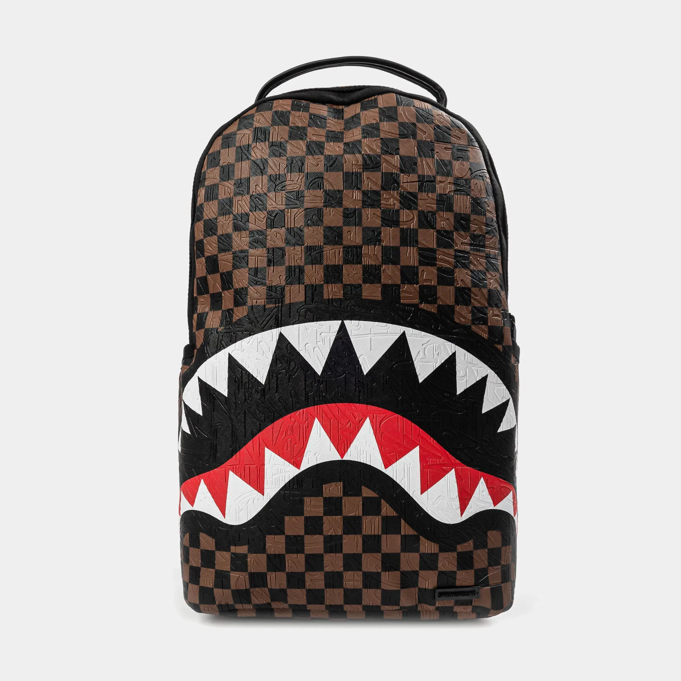 Sprayground Emboss 2 Checkered Mens Backpack (Black/Brown)