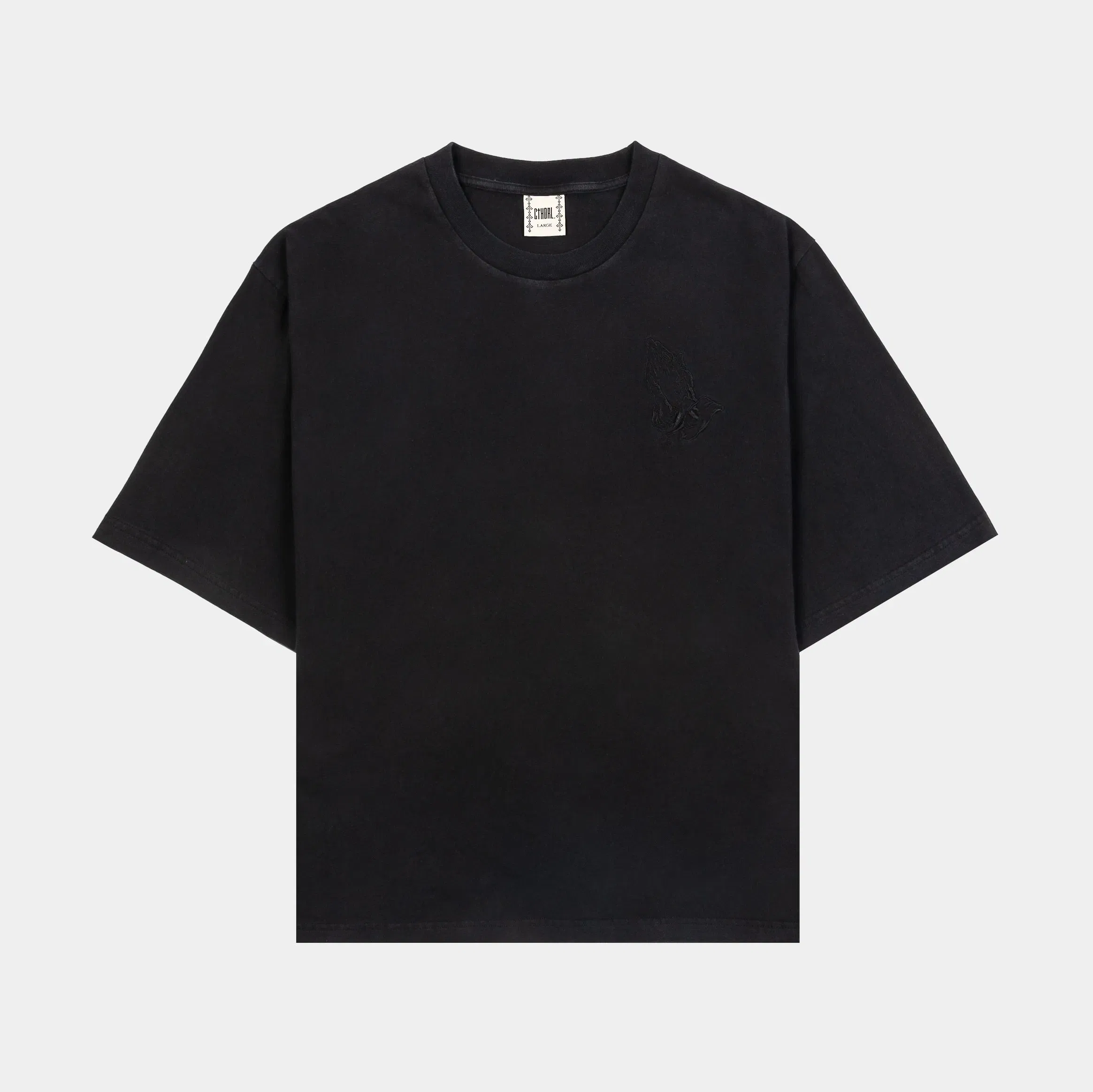 CTHDRL Saint Michael Mens Short Sleeve Shirt (Black)