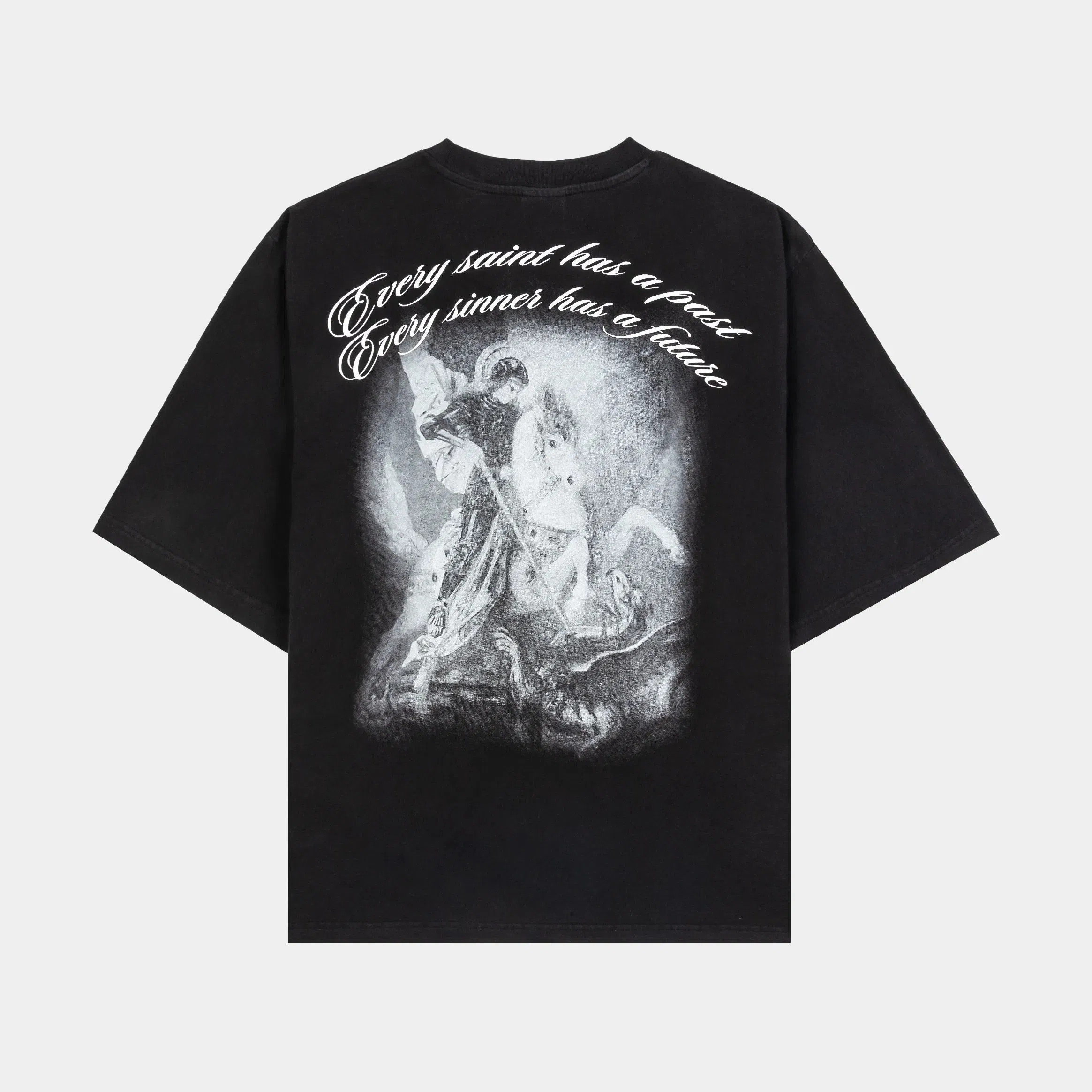 CTHDRL Saint Michael Mens Short Sleeve Shirt (Black)