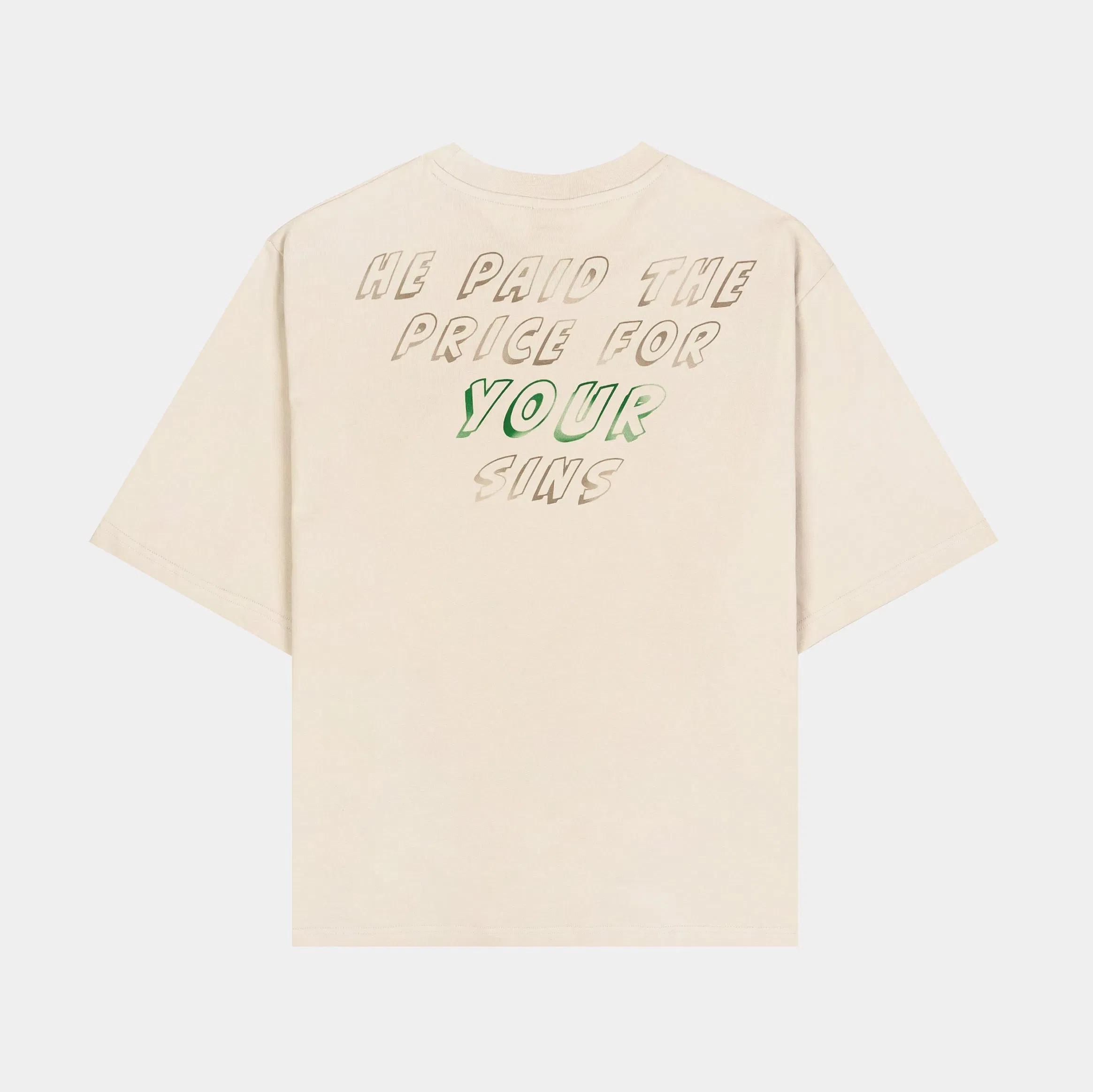 CTHDRL Accept His Gifts Mens Short Sleeve Shirt (Beige/Yellow)