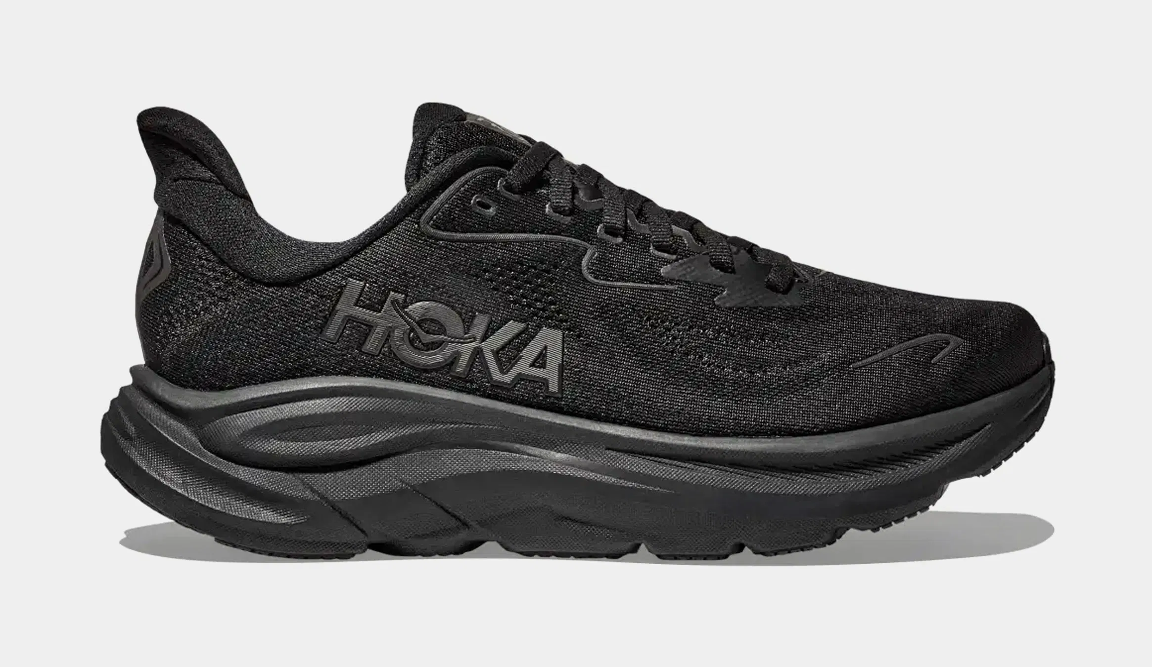 Hoka Clifton 10 Mens Running Shoes (Black/Black)