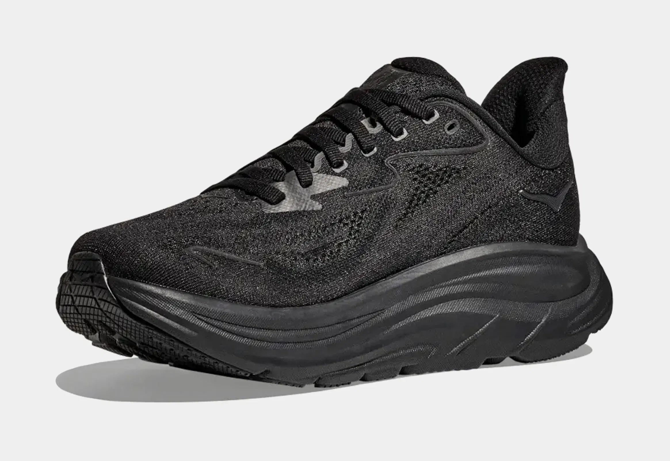Hoka Clifton 10 Mens Running Shoes (Black/Black)