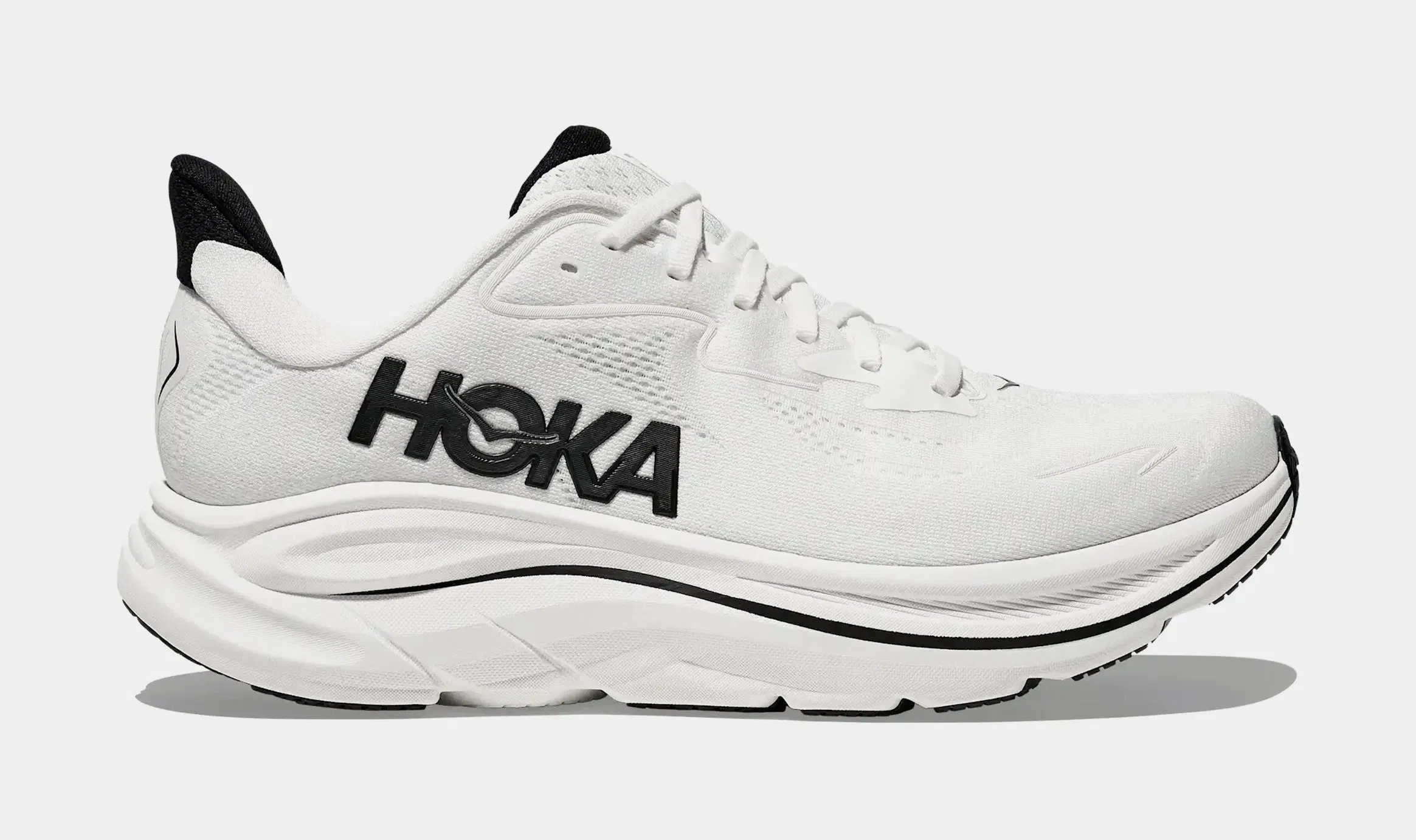 Hoka Clifton 10 Mens Running Shoes (White/Black)