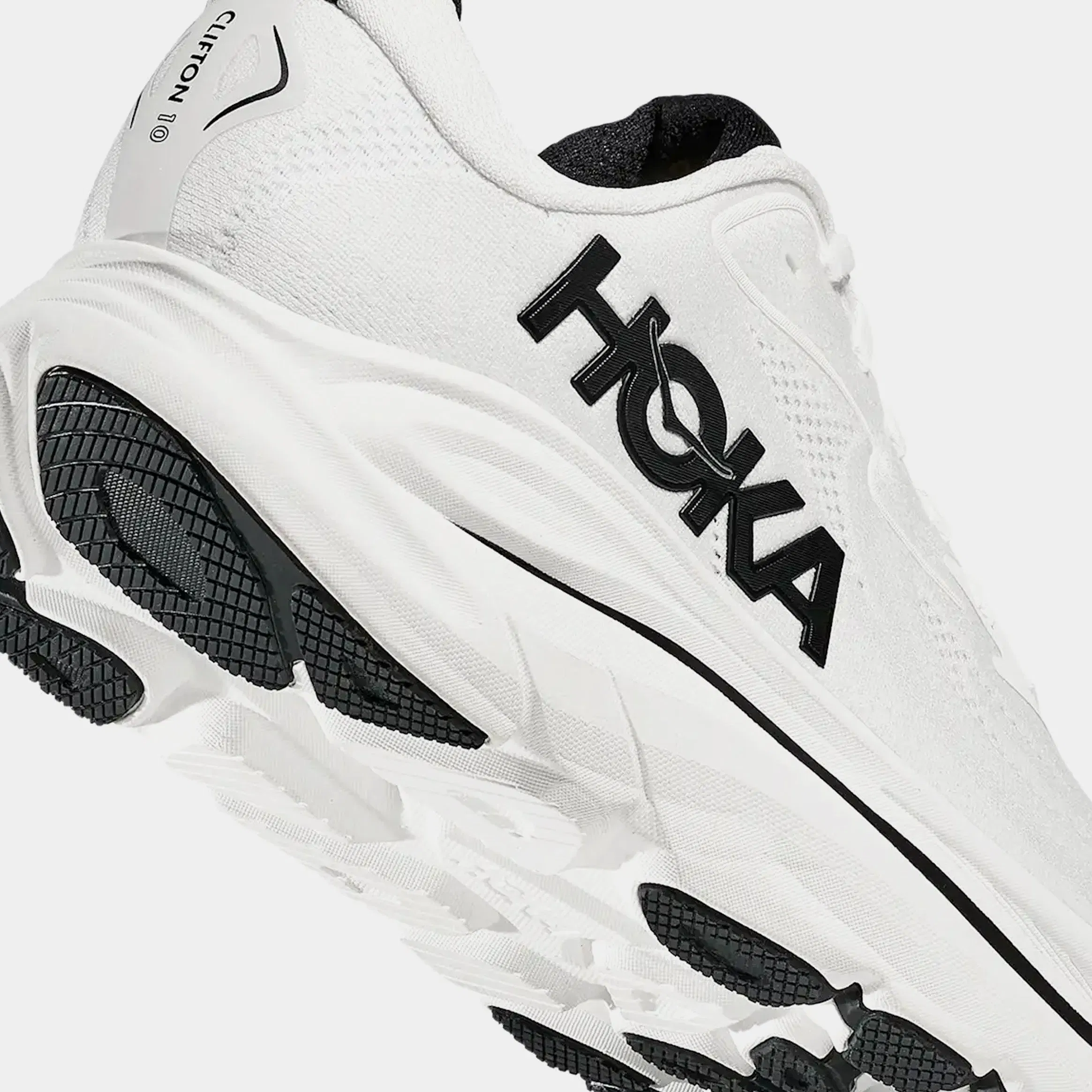 Hoka Clifton 10 Mens Running Shoes (White/Black)
