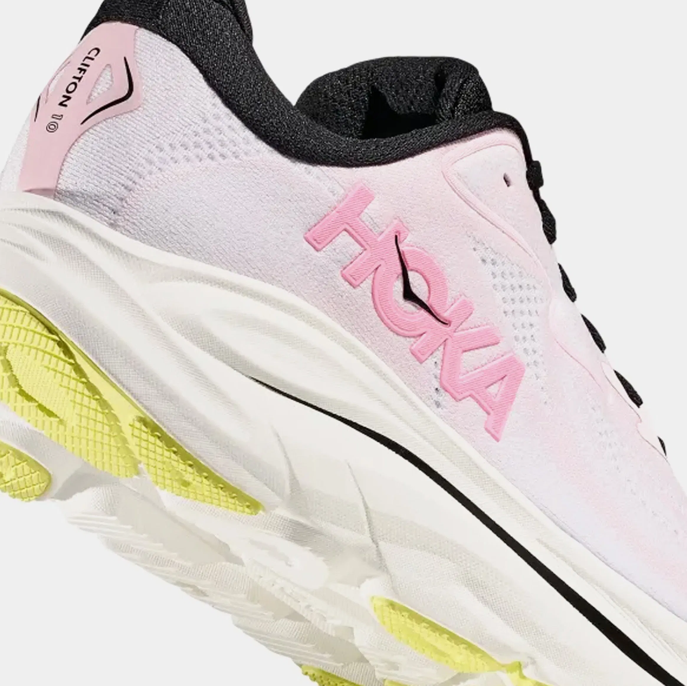 Hoka Clifton 10 Womens Running Shoes (Pink/White)