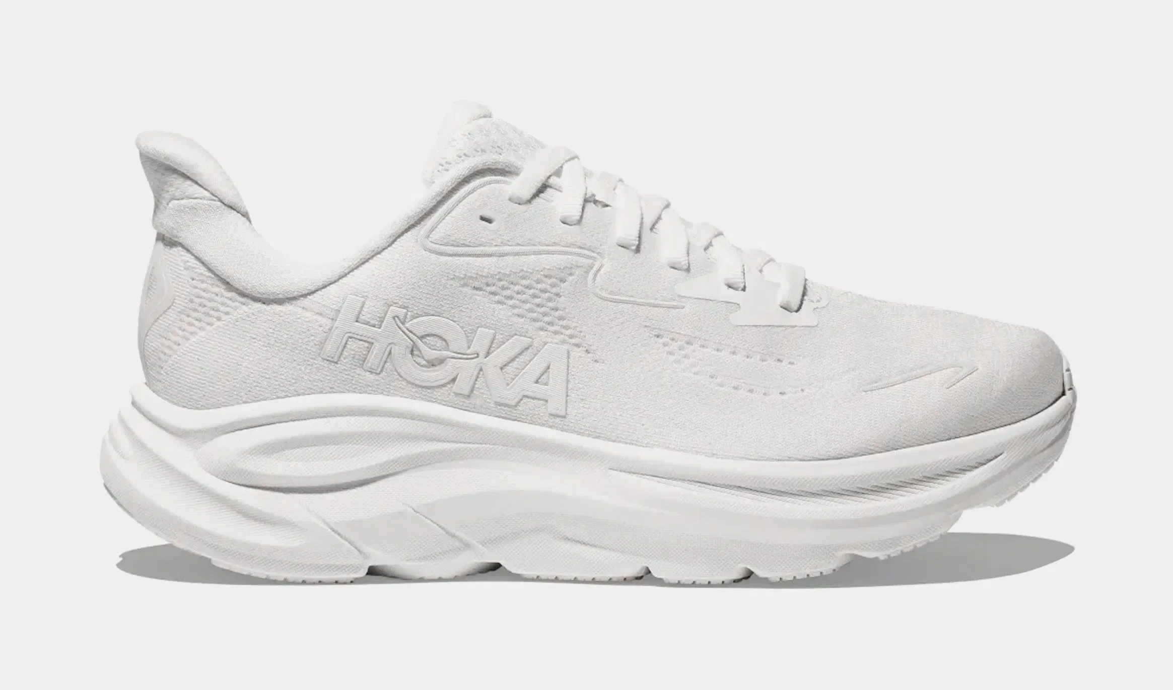 Hoka Clifton 10 Womens Running Shoes (White/White)
