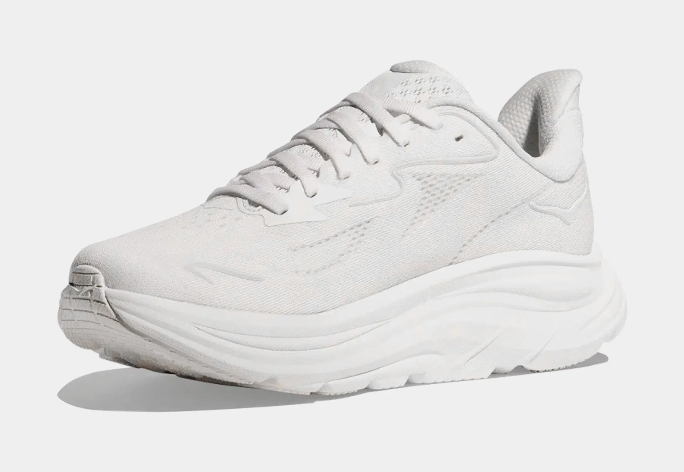Hoka Clifton 10 Womens Running Shoes (White/White)