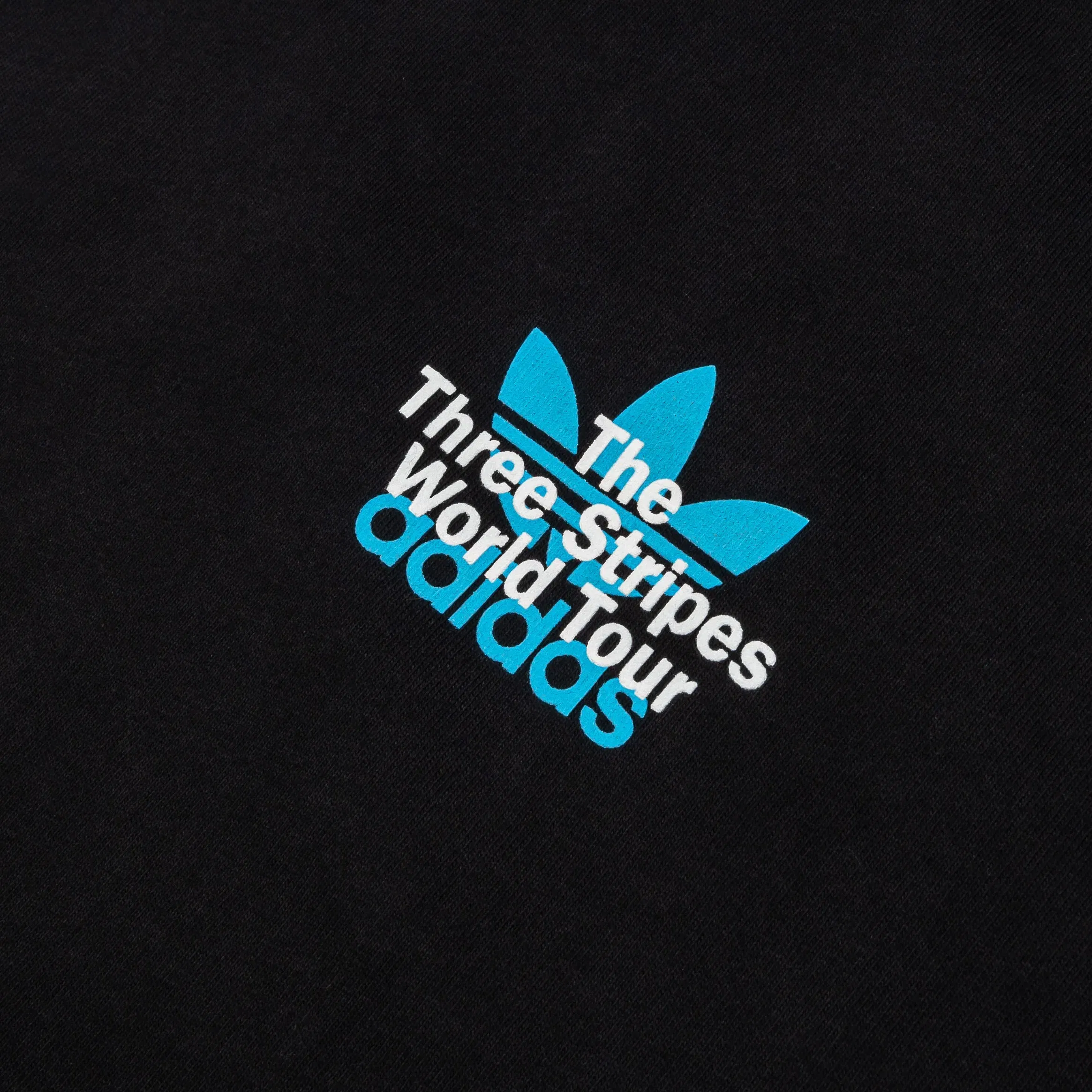 adidas Originals World Tour Mens Short Sleeve Shirt (Black/Blue)