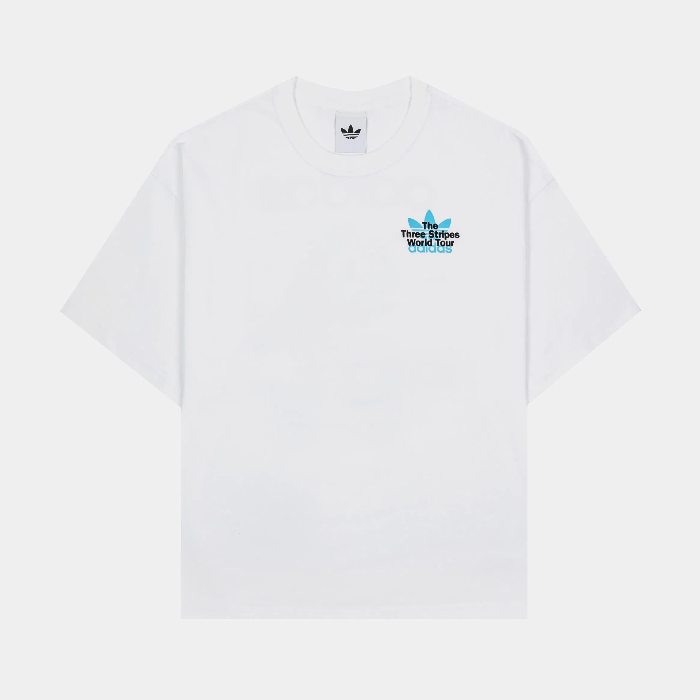adidas Originals World Tour Mens Short Sleeve Shirt (White/Blue)