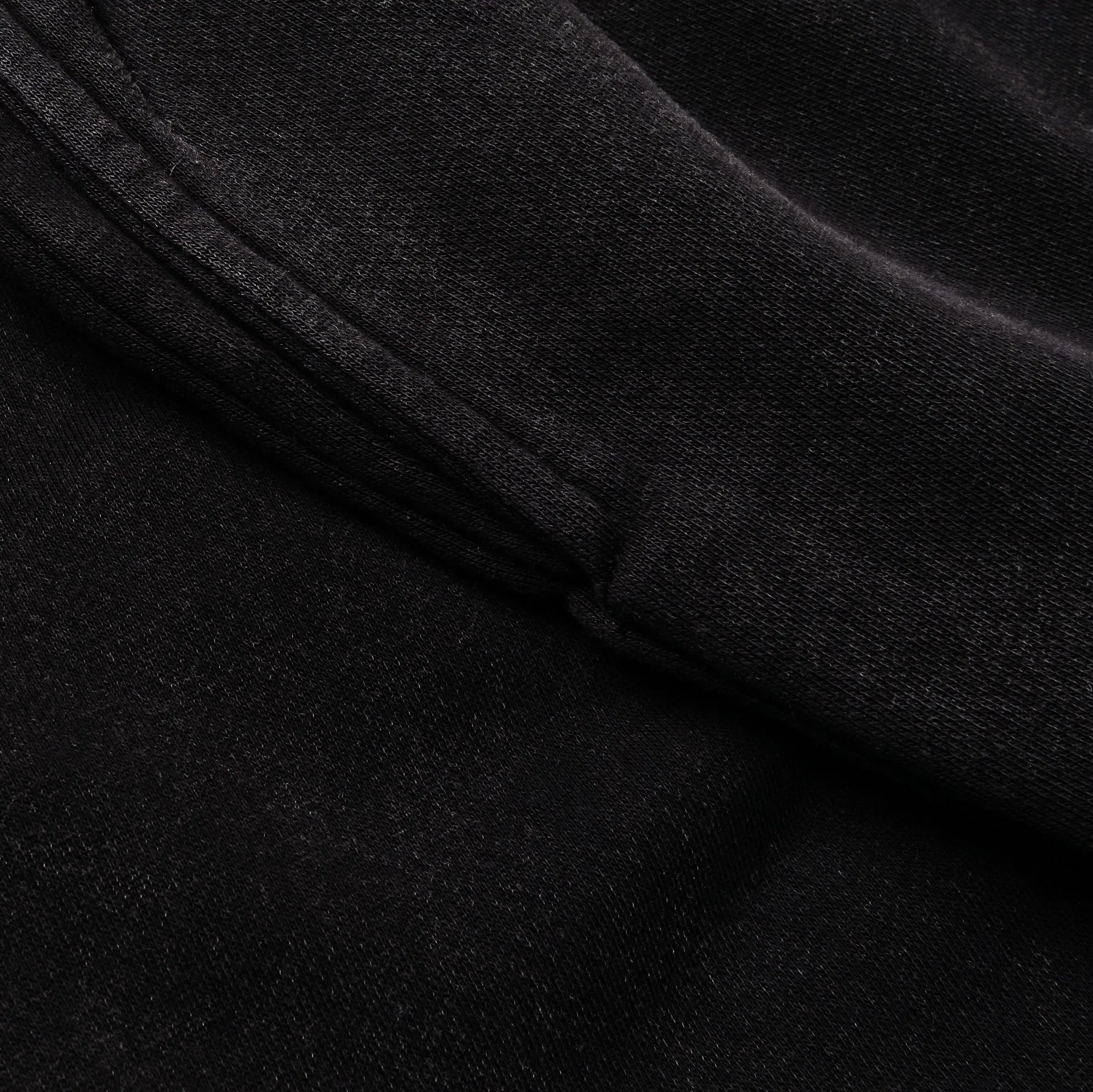 MAISON ARTICLE Washed Wide Leg Fleece Mens Pants (Black)