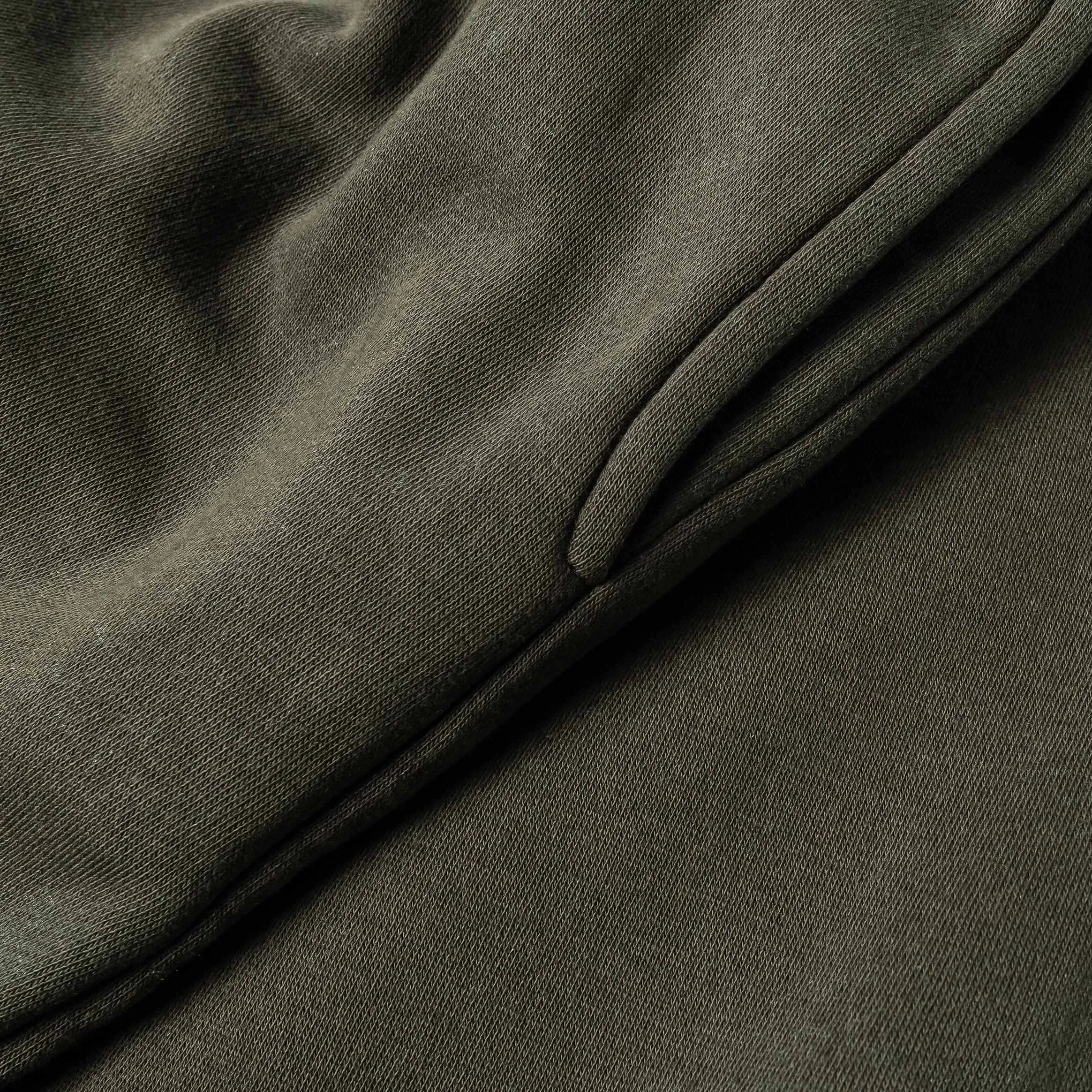 MAISON ARTICLE Washed Wide Leg Fleece Mens Pants (Olive/Olive)