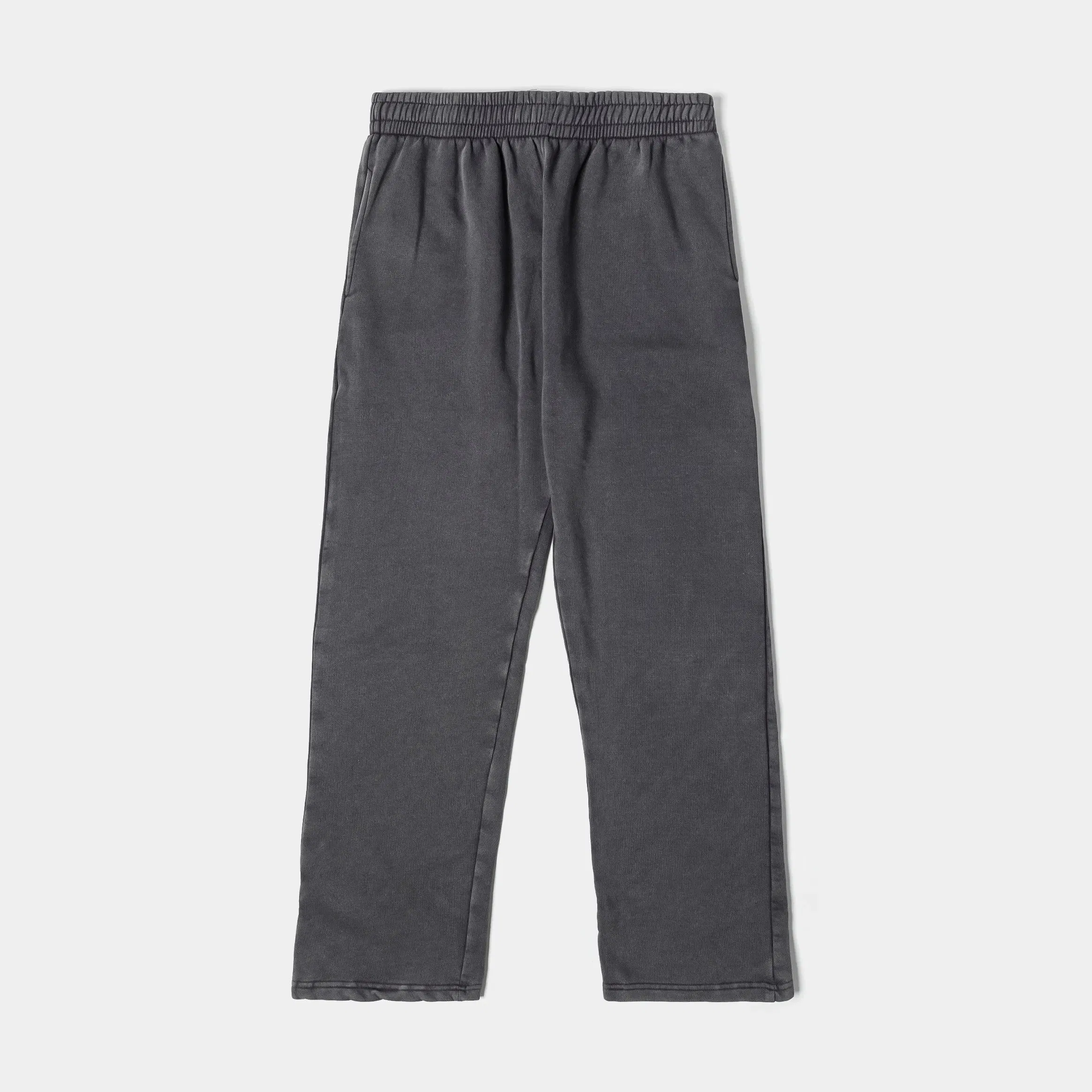 MAISON ARTICLE Washed Wide Leg Fleece Mens Pants (Grey)
