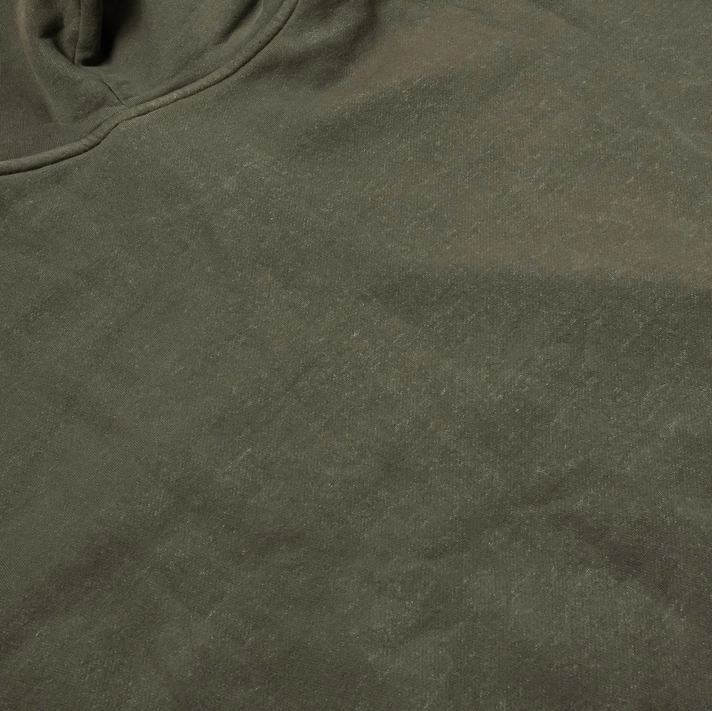 MAISON ARTICLE Washed Full Zip Mens Hoodie (Olive)