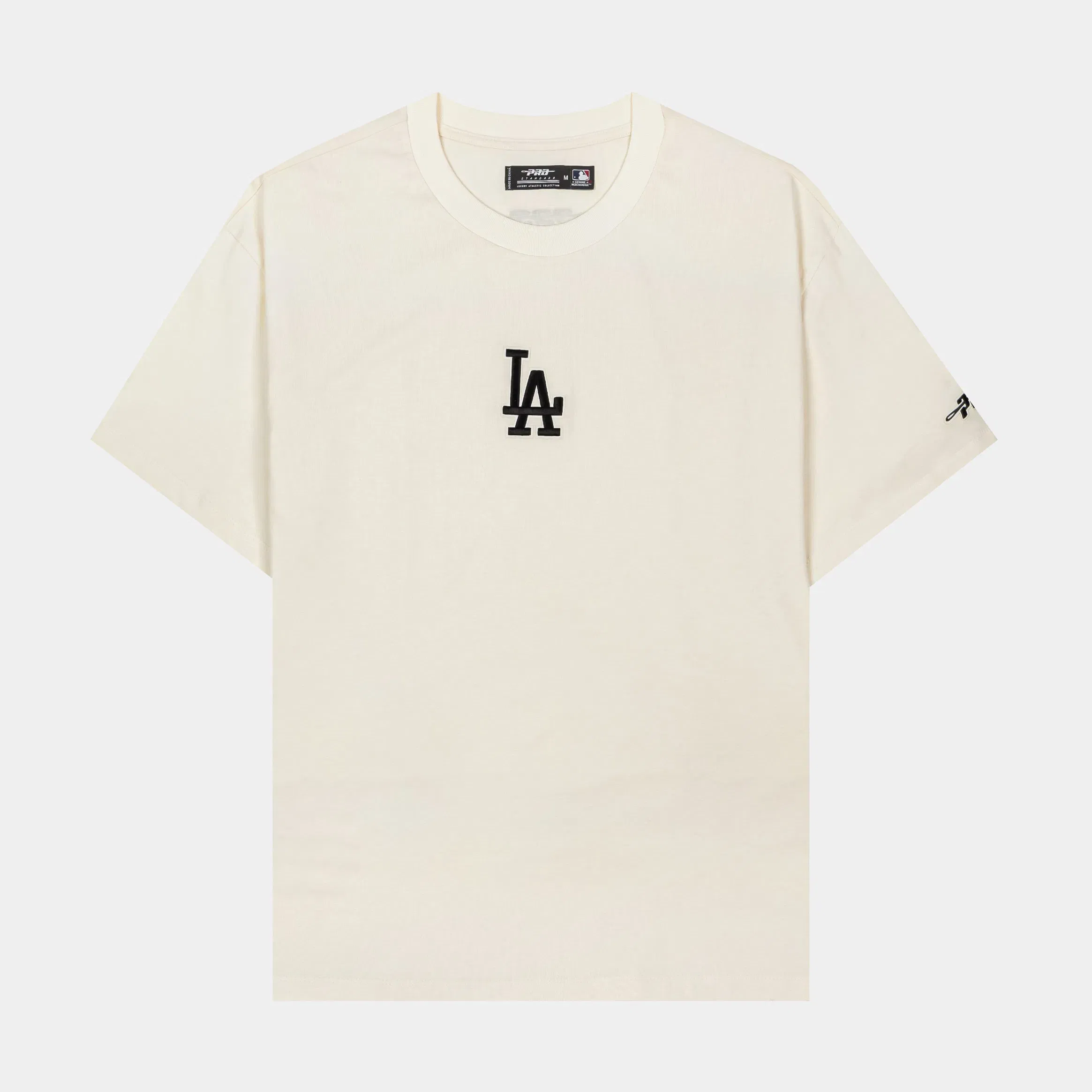 PRO STANDARD Los Angeles Dodgers Classic Drop Shoulder Mens Short Sleeve Shirt (Beige/Black)