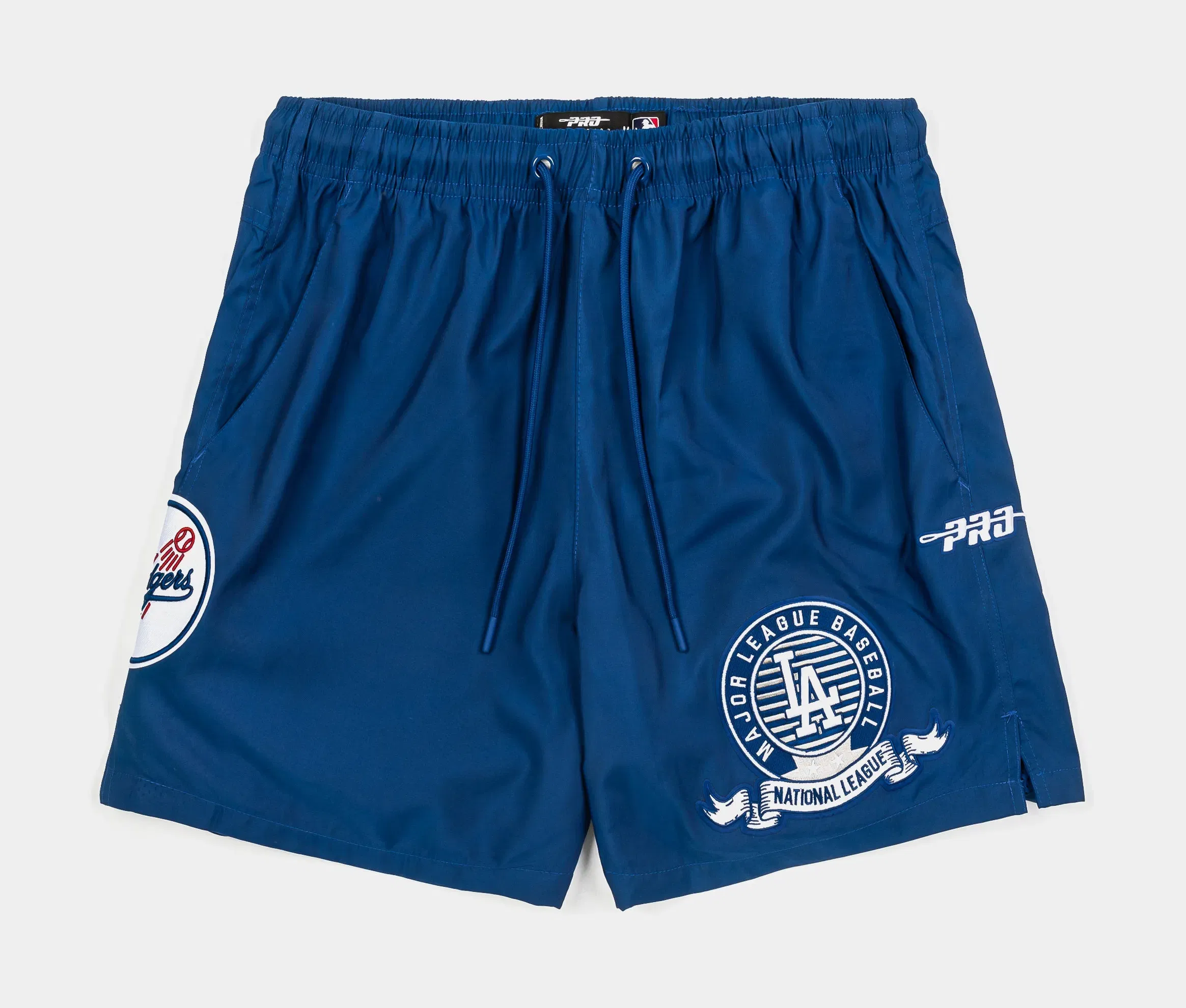 PRO STANDARD Los Angeles Dodgers Team Badge Woven Mens Shorts (Blue/White)