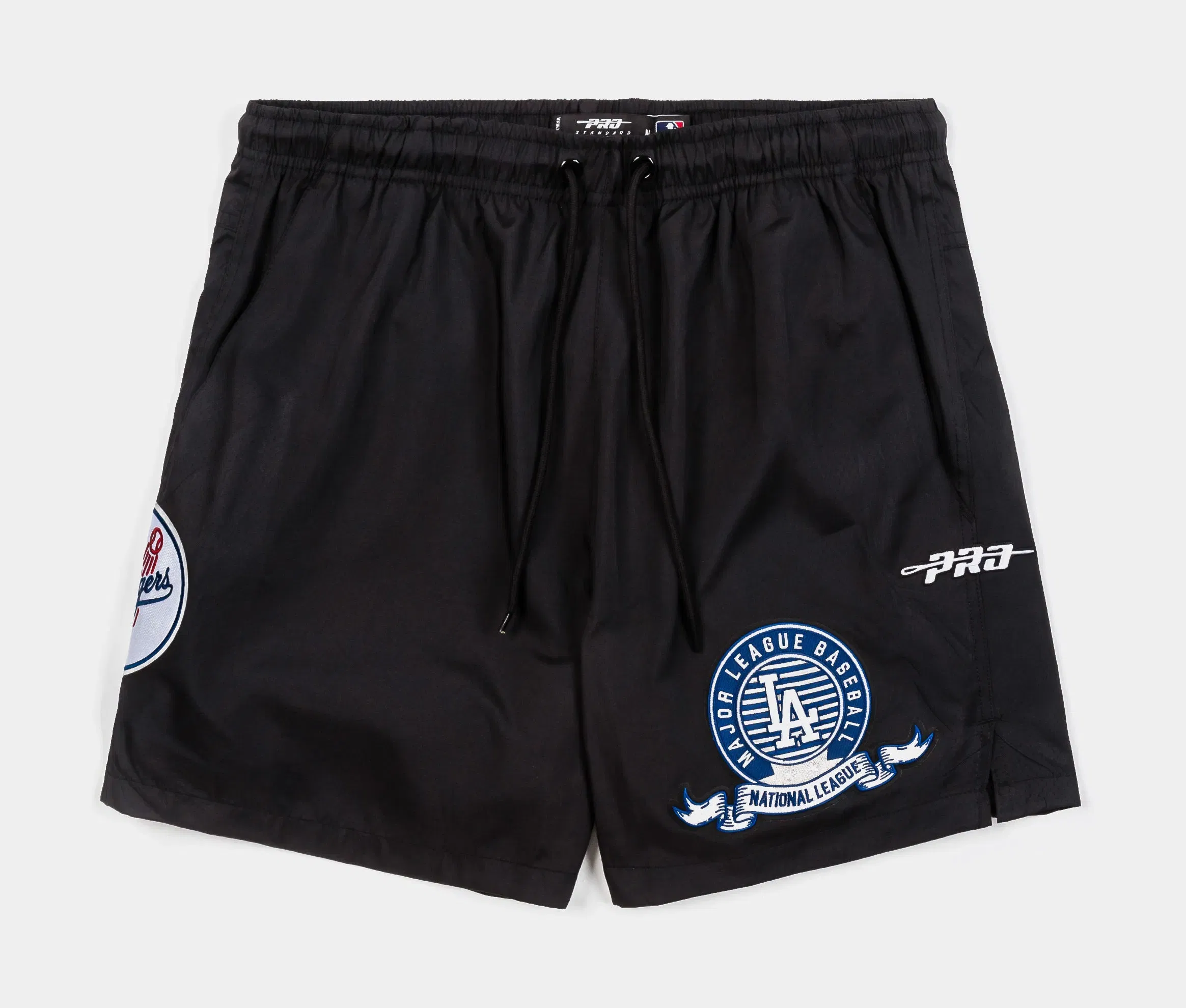 PRO STANDARD Los Angeles Dodgers Team Badge Woven Mens Shorts (Black/Blue)