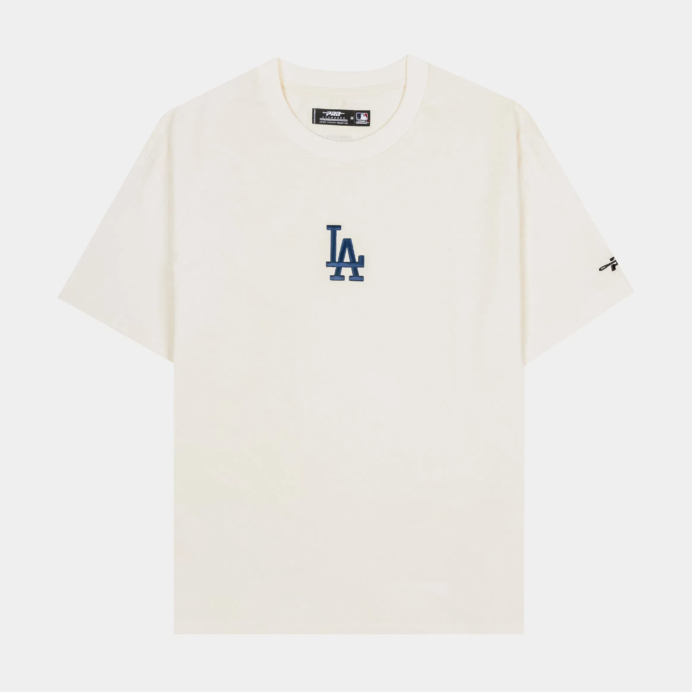 PRO STANDARD Los Angeles Dodgers Classic Icon Mens Short Sleeve Shirt (Beige/Blue)