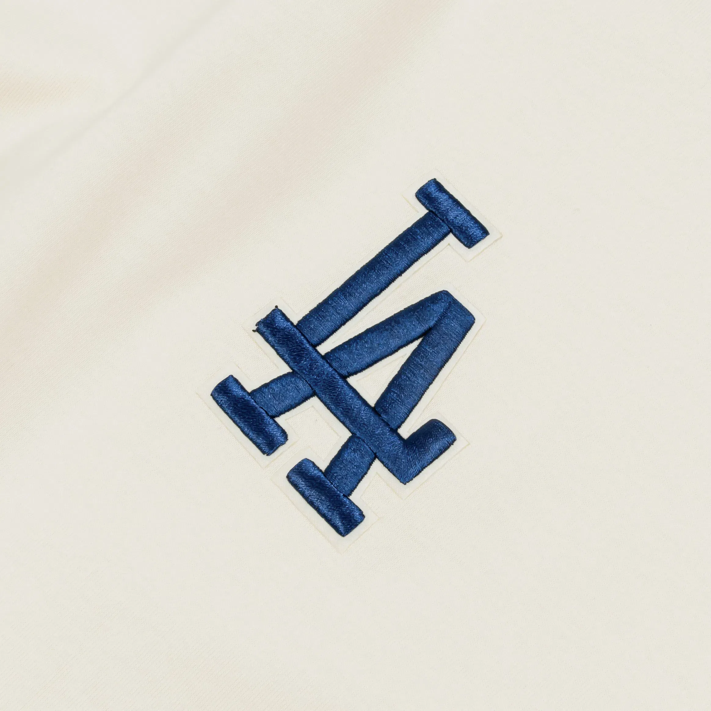 PRO STANDARD Los Angeles Dodgers Classic Icon Mens Short Sleeve Shirt (Beige/Blue)