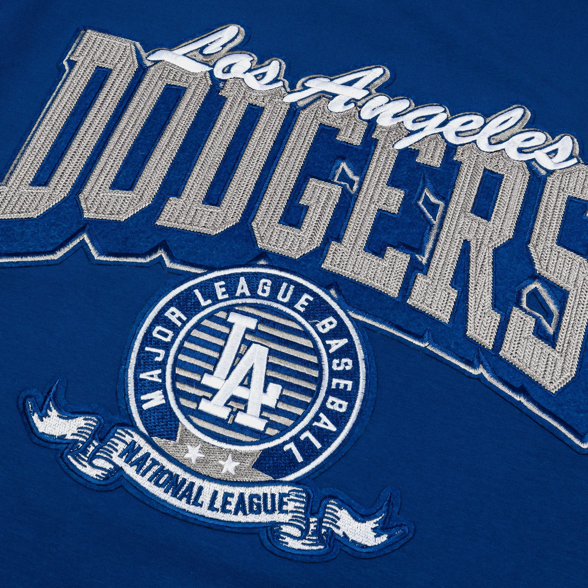 PRO STANDARD Los Angeles Dodgers Team Badge Mens Short Sleeve Shirt (Blue/White)