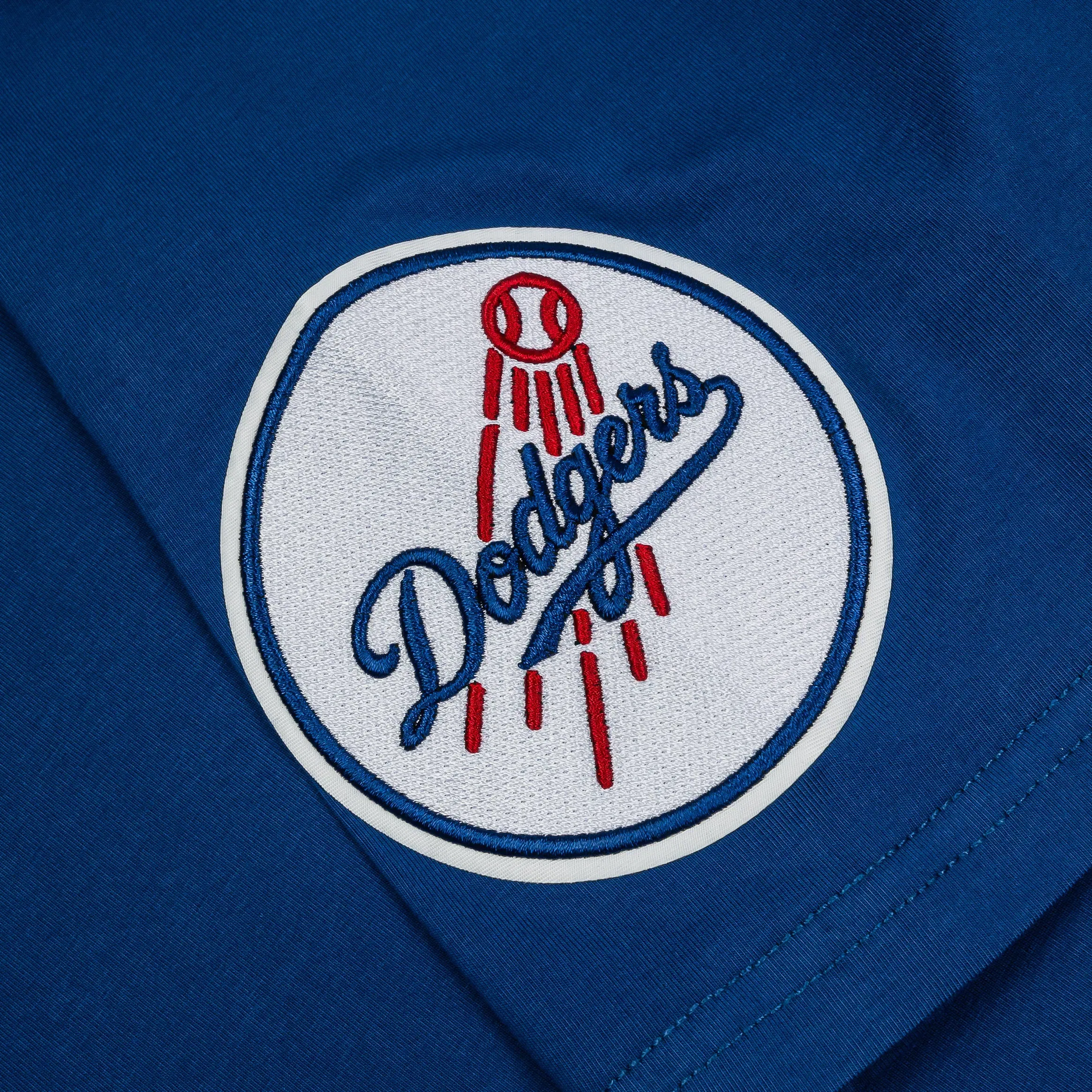 PRO STANDARD Los Angeles Dodgers Team Badge Mens Short Sleeve Shirt (Blue/White)