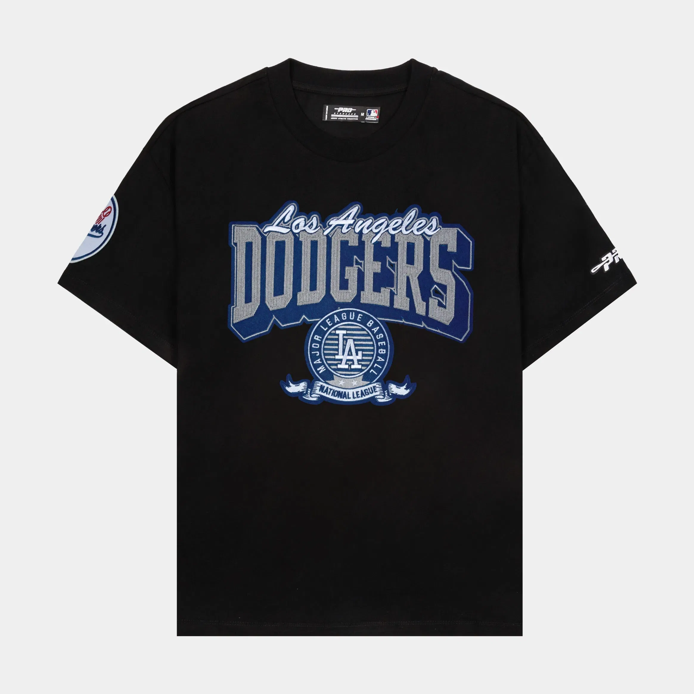 PRO STANDARD Los Angeles Dodgers Team Badge Mens Short Sleeve Shirt (Black/Blue)