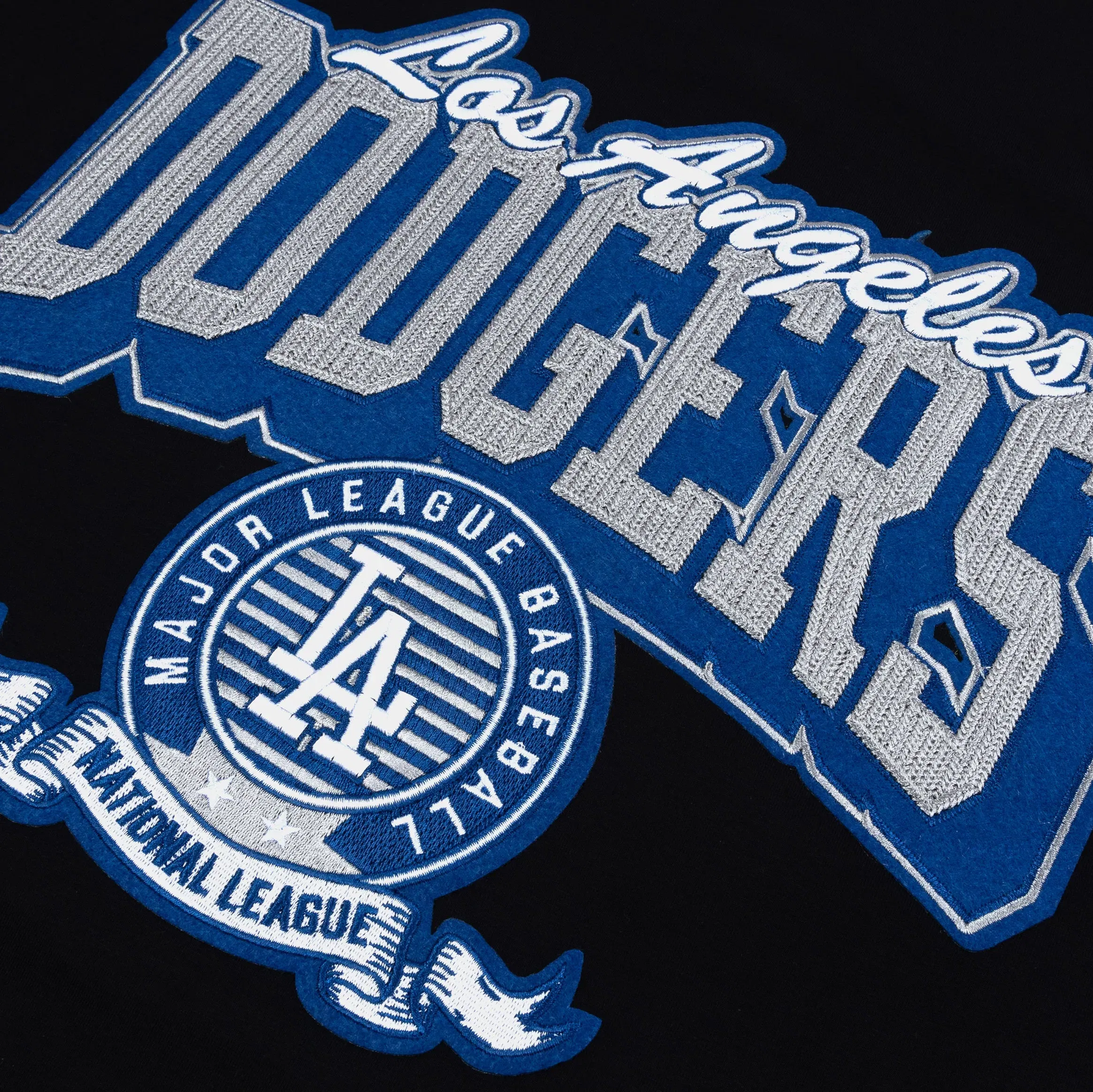 PRO STANDARD Los Angeles Dodgers Team Badge Mens Short Sleeve Shirt (Black/Blue)