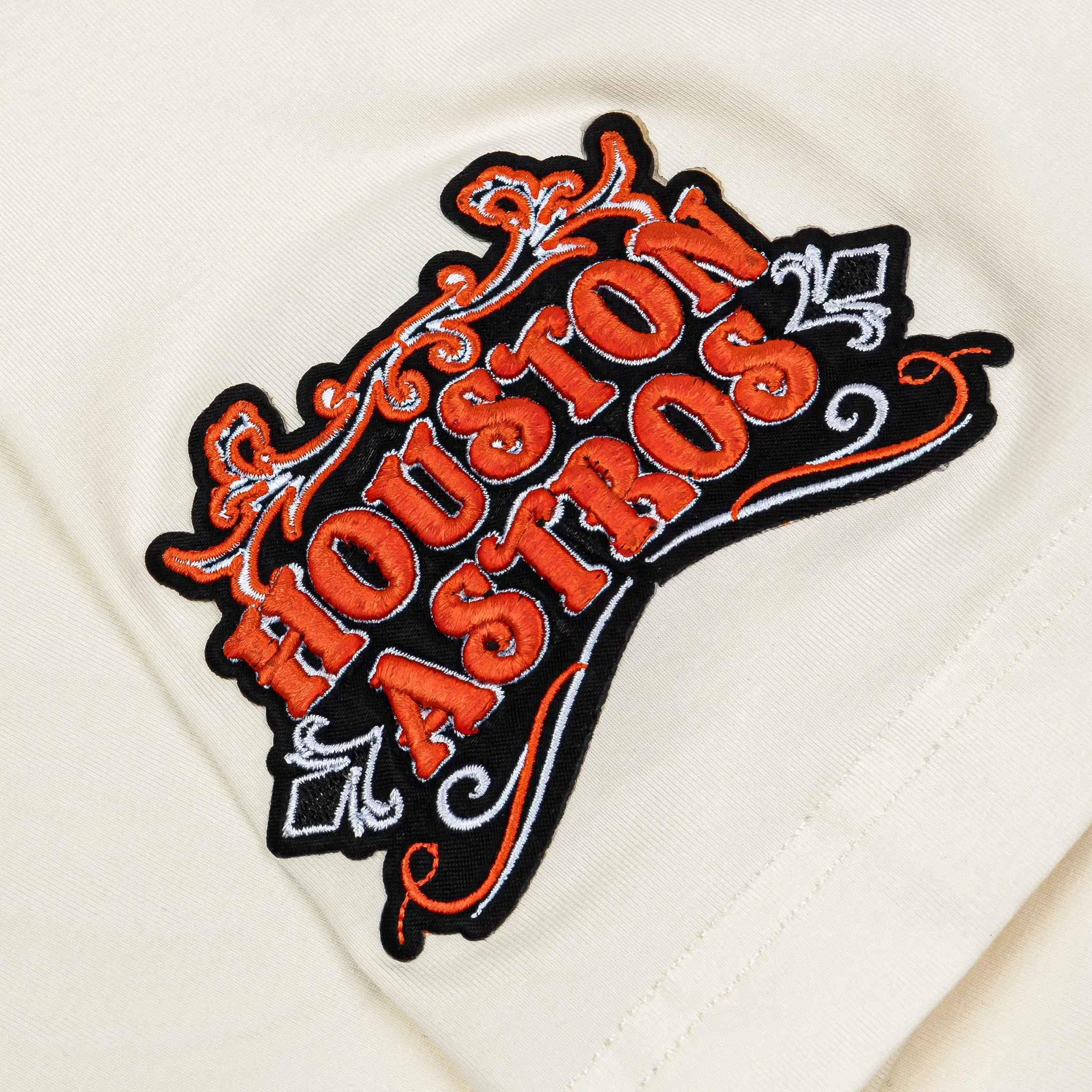 PRO STANDARD Houston Astros Rebel Athletics Stacked Logo Mens Short Sleeve Shirt (Black/Beige)