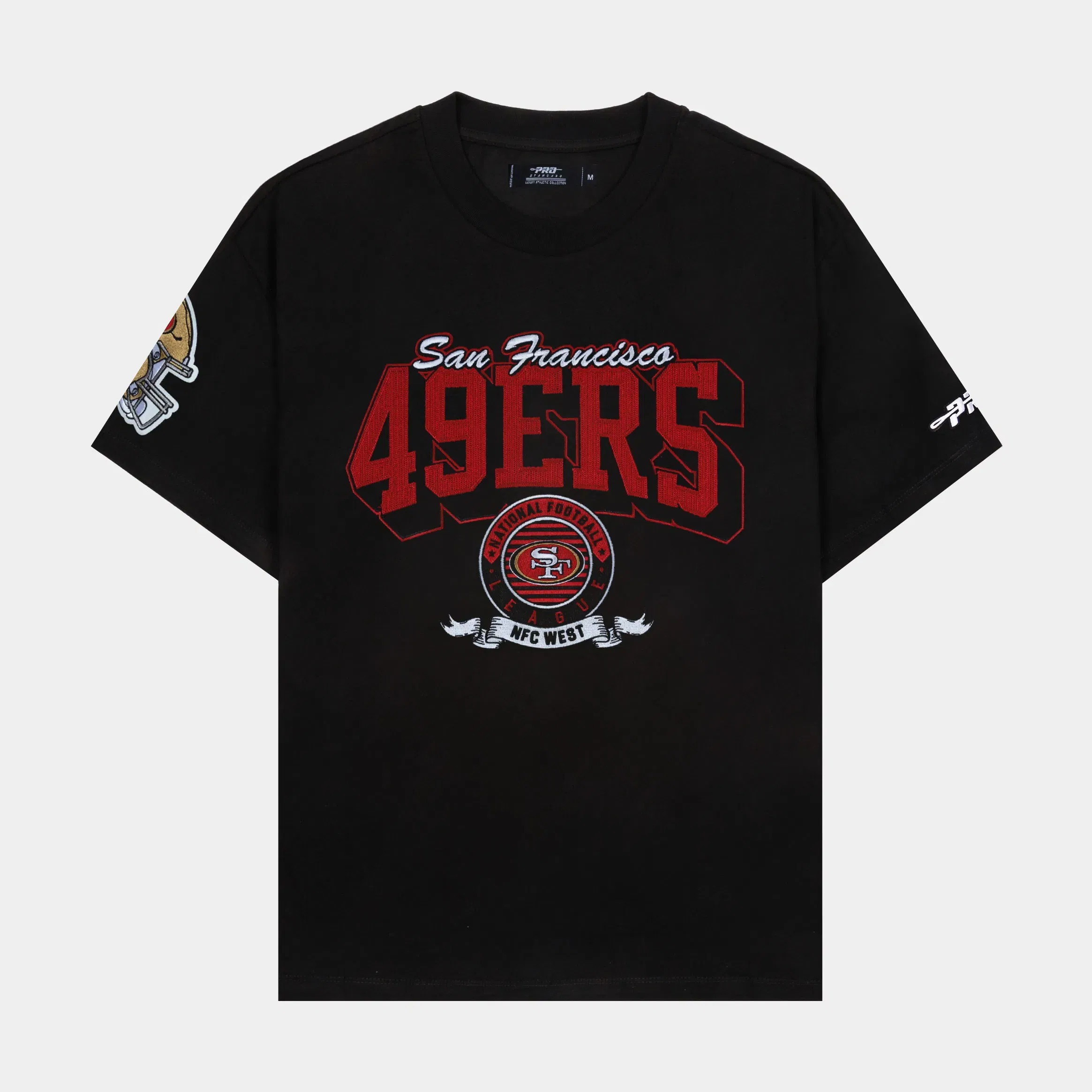 PRO STANDARD San Francisco 49ers Team Badge Mens Short Sleeve Shirt (Black/Red)