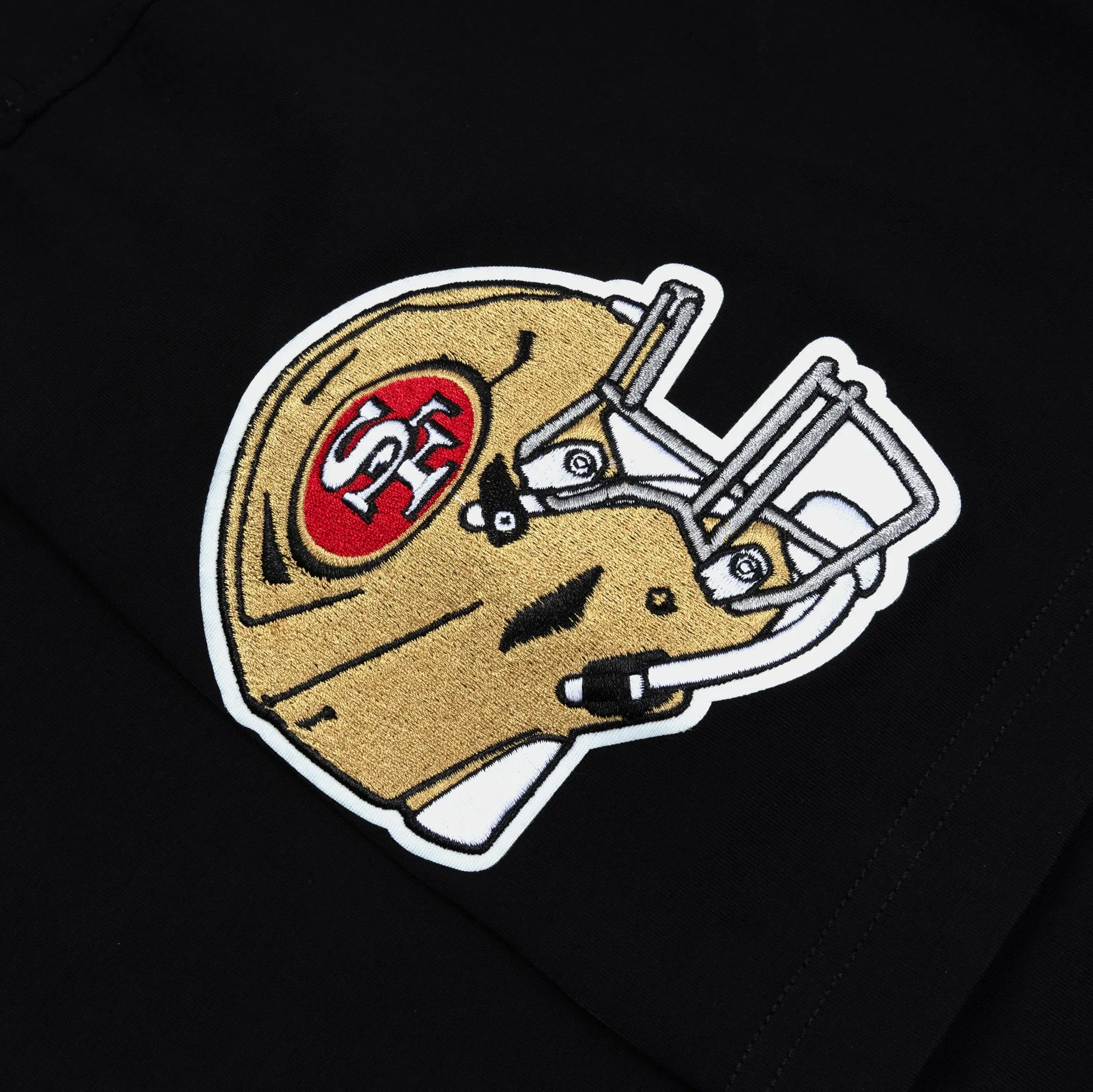 PRO STANDARD San Francisco 49ers Team Badge Mens Short Sleeve Shirt (Black/Red)