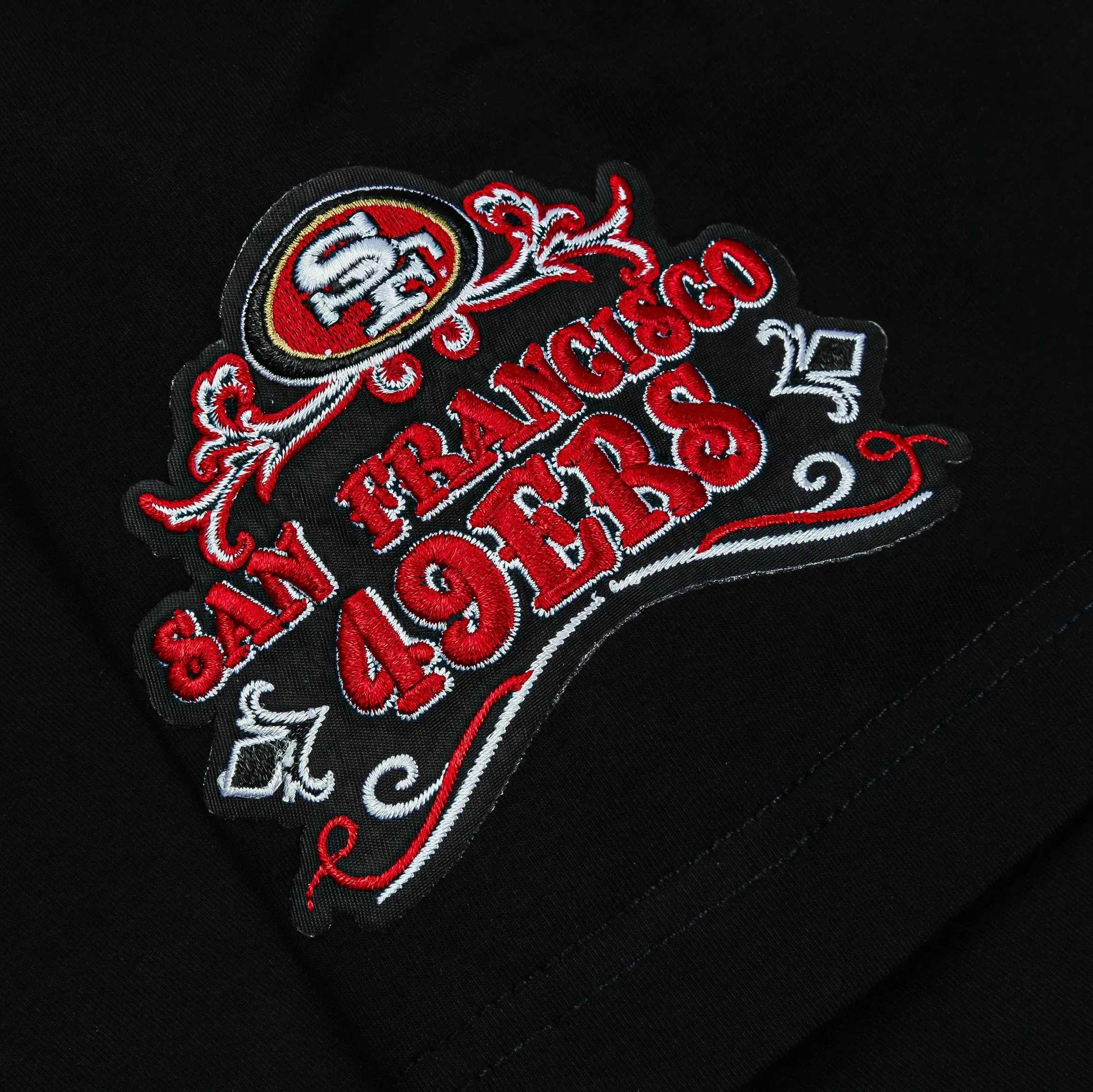 PRO STANDARD San Francisco 49ers Stacked Mens Short Sleeve Shirt (Black/Red)