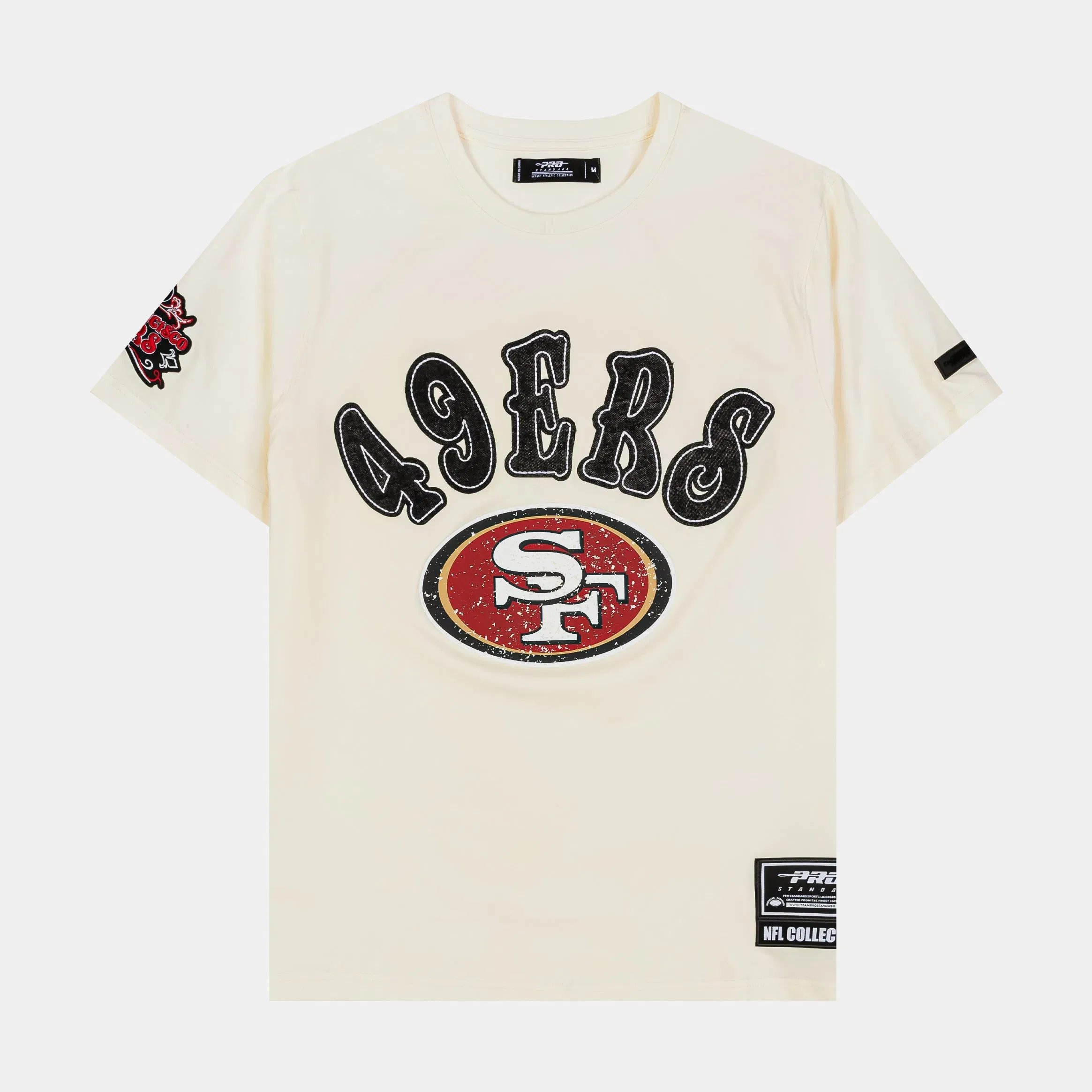 PRO STANDARD San Francisco 49ers Athletics Logo Mens Short Sleeve Shirt (Black/Red)