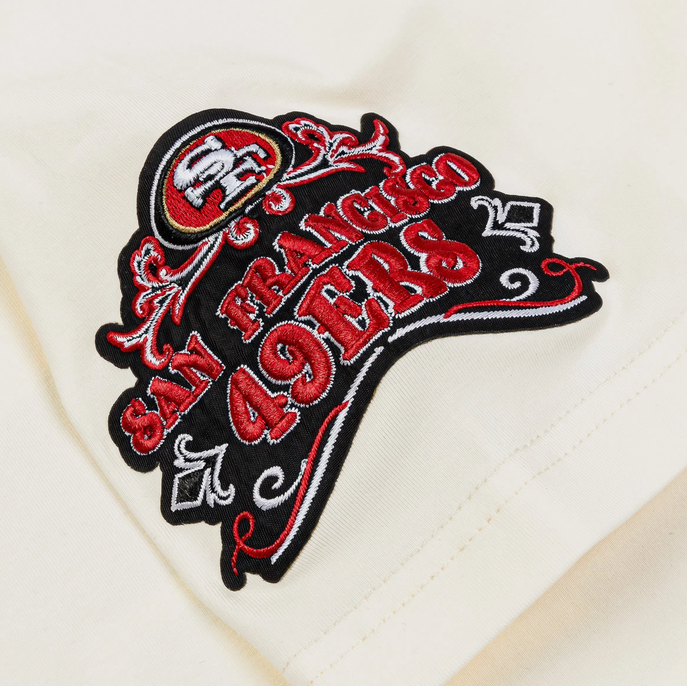 PRO STANDARD San Francisco 49ers Athletics Logo Mens Short Sleeve Shirt (Black/Red)
