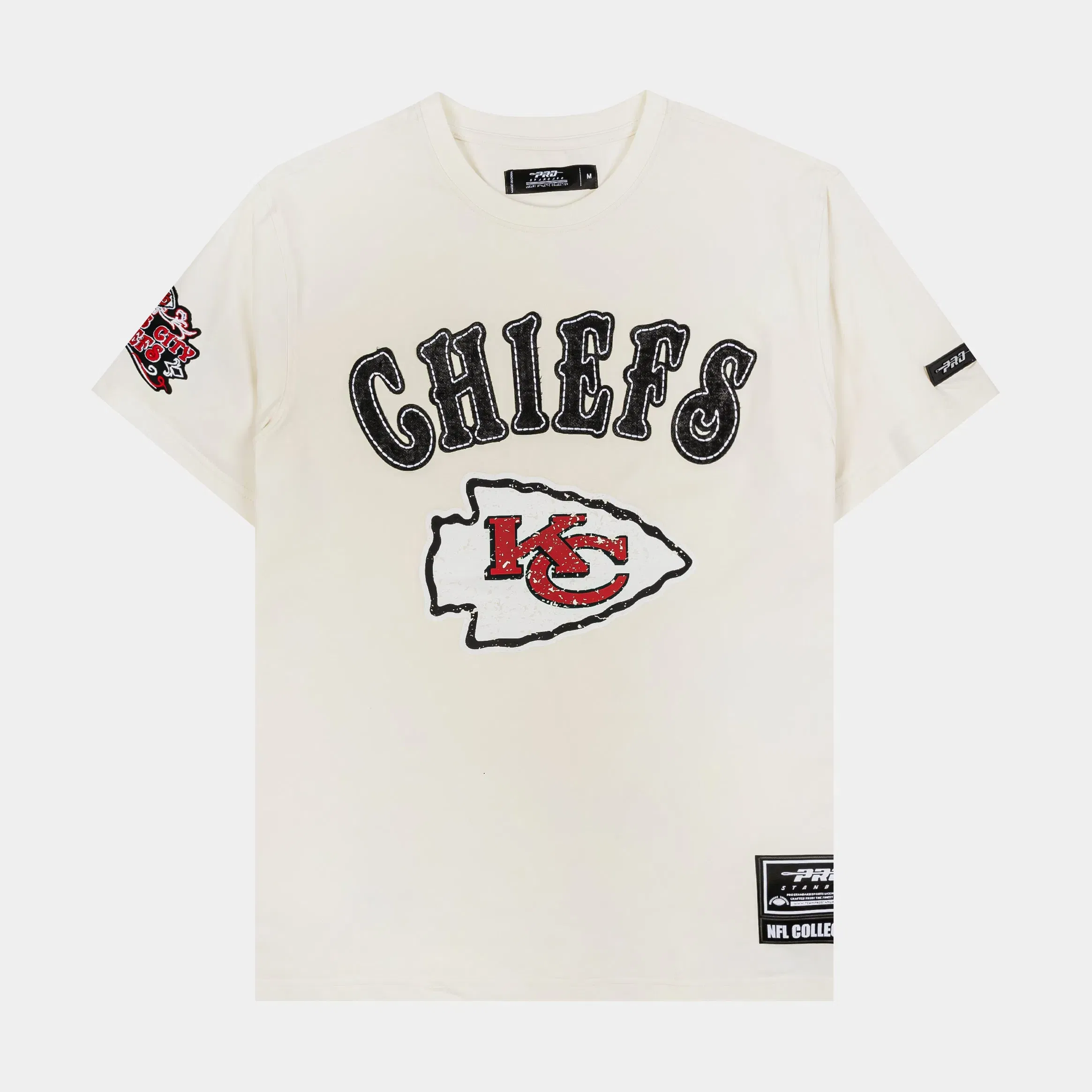 PRO STANDARD Kansas City Chiefs Athletics Logo Mens Short Sleeve Shirt (White/Red)