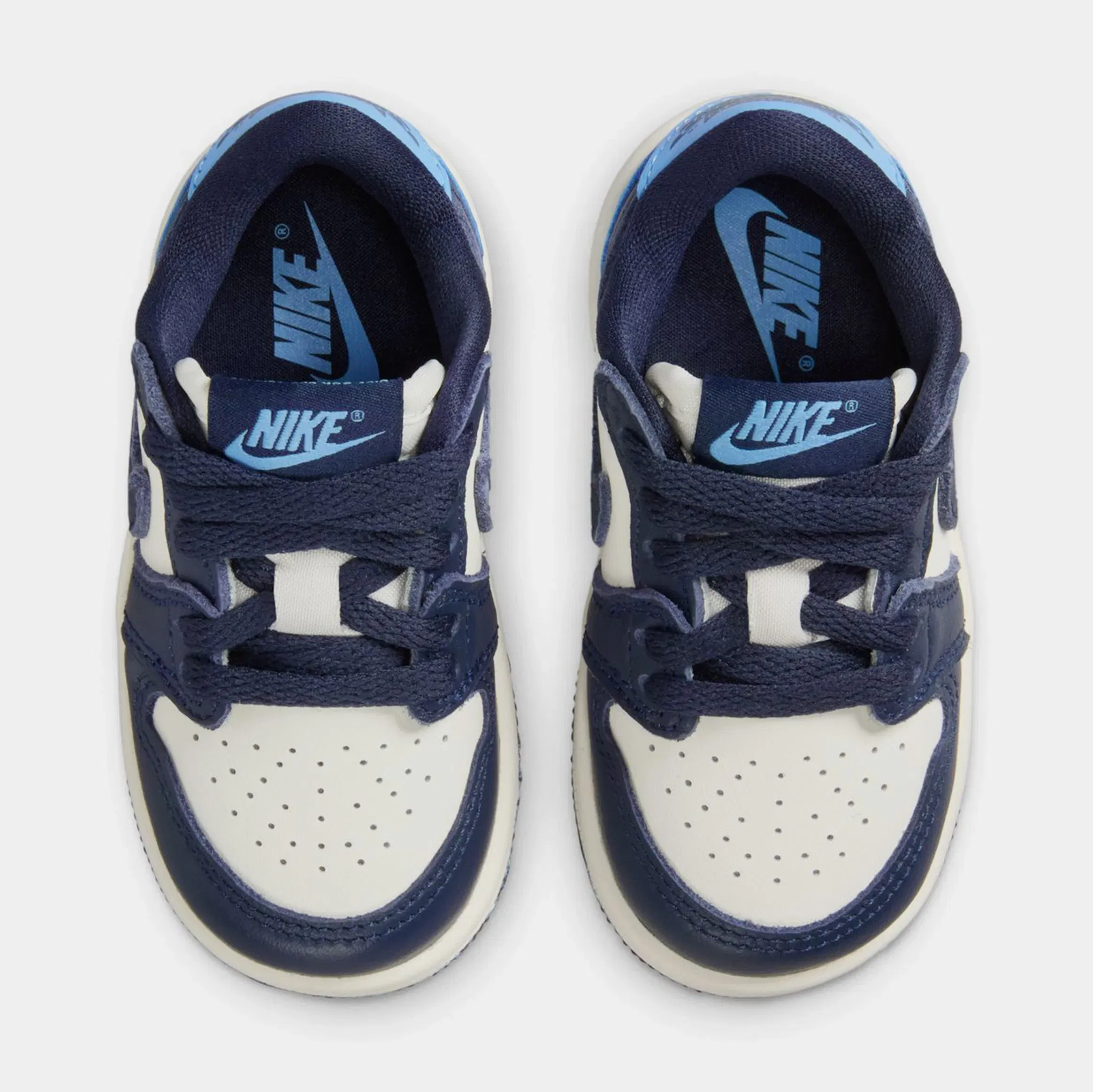 Air Jordan 1 Retro Low OG Obsidian Infant Toddler Lifestyle Shoes (Obsidian/University Blue/Sail)
